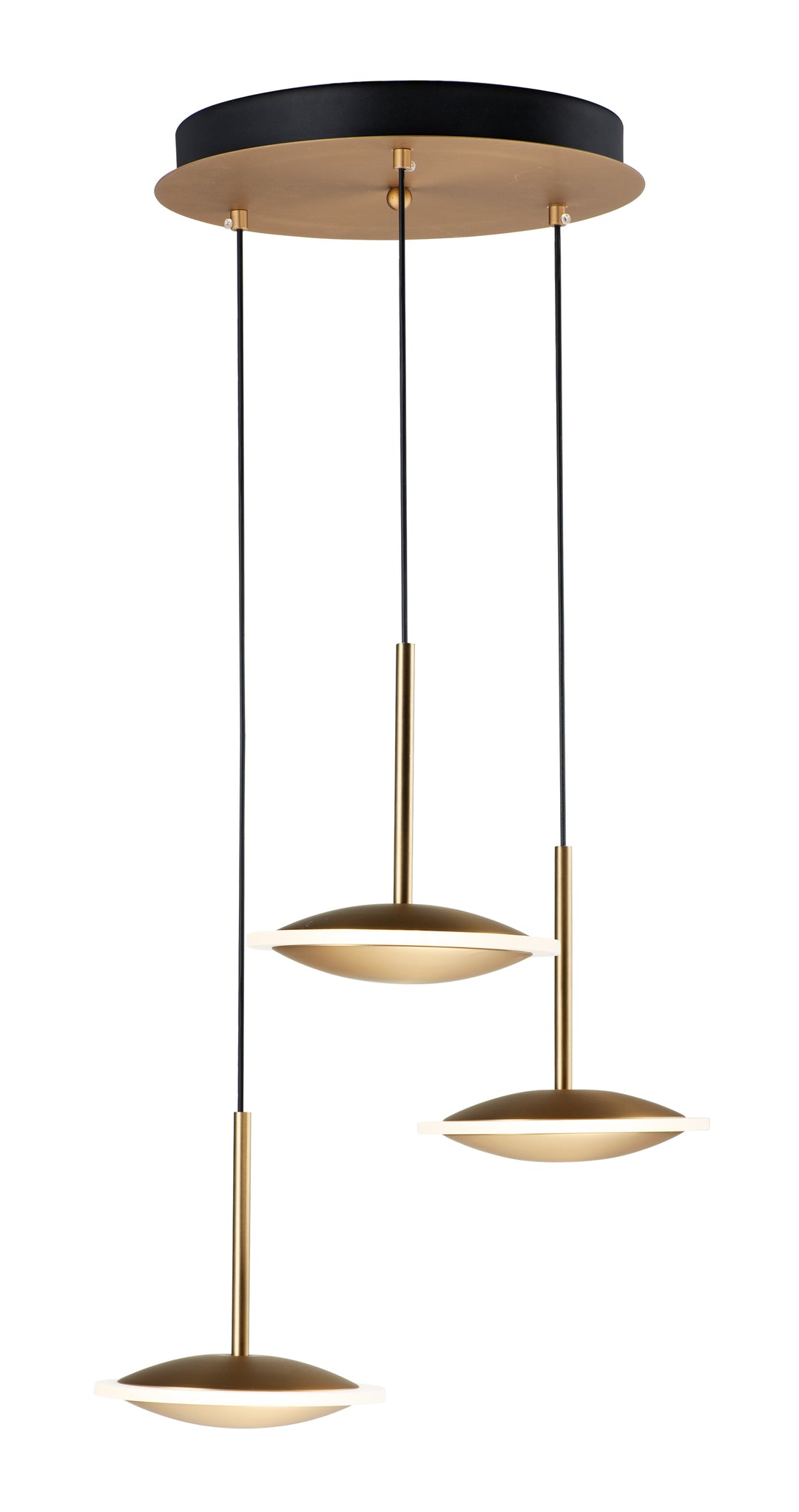 Saucer-Multi-Light Pendant Pendants ET2 17x17x7.75 Black / Gold 