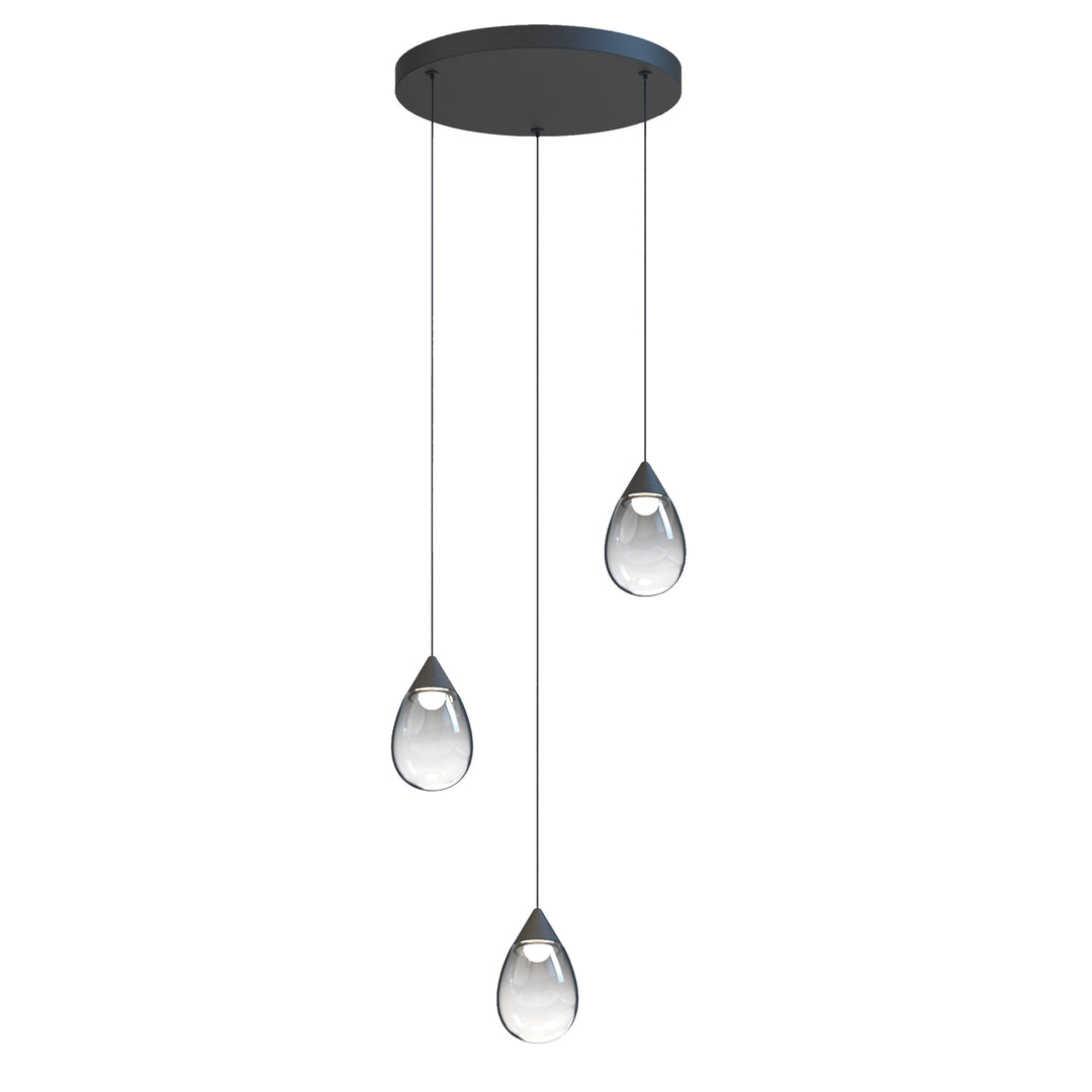 Dewdrop-Multi-Light Pendant Pendants ET2 15x15x6.75 Black 