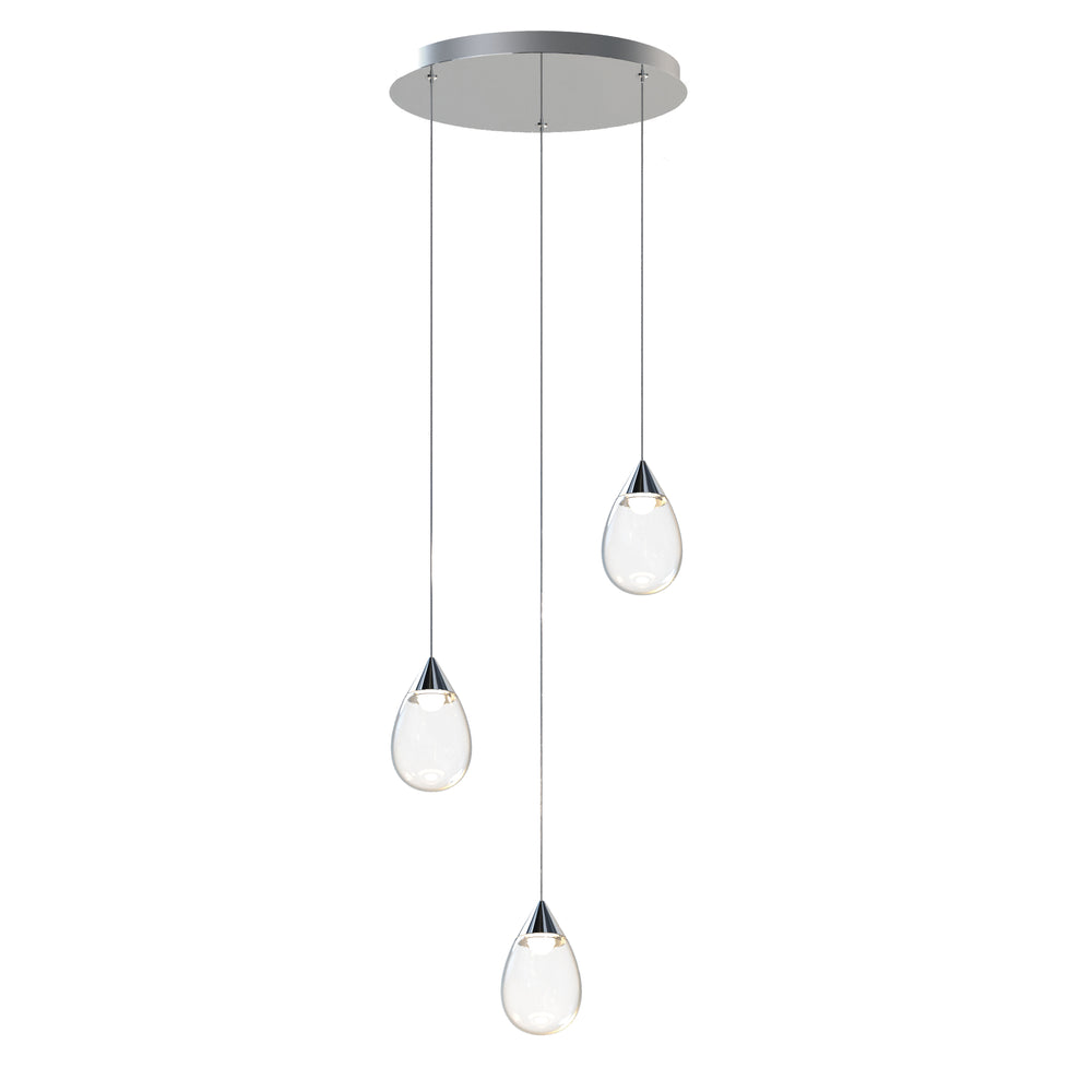 Dewdrop-Multi-Light Pendant Pendants ET2 15x15x6.75 Polished Chrome 