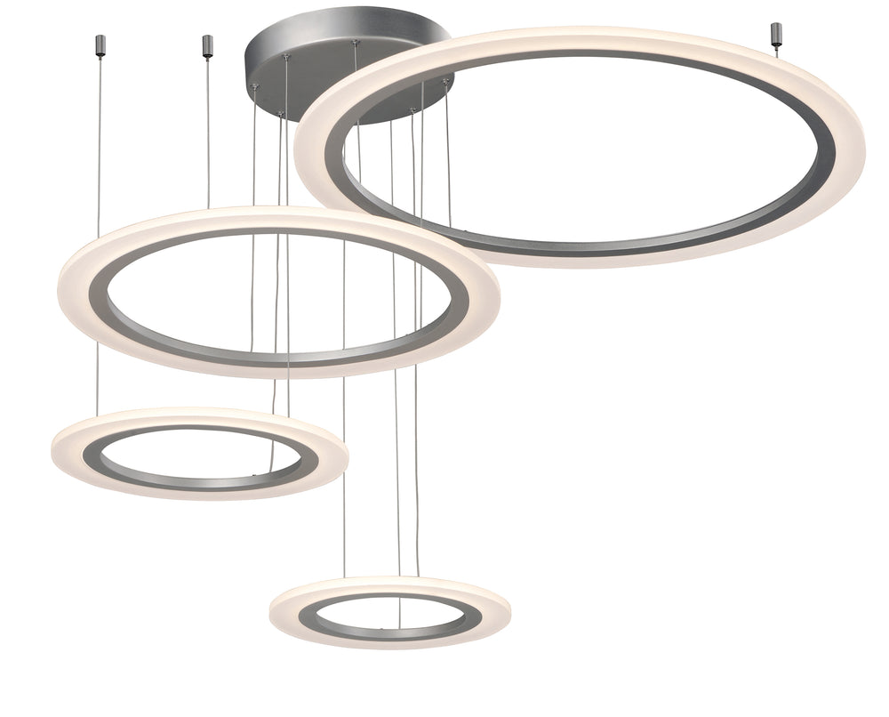 Saturn II LED-Multi-Light Pendant Pendants ET2 44.25x35.5x12.5 Matte Silver 