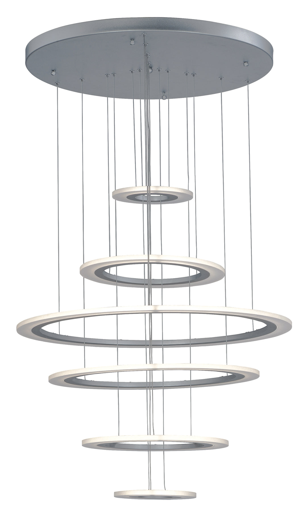 Saturn II LED-Multi-Light Pendant Pendants ET2 30x30x0.5 Matte Silver 