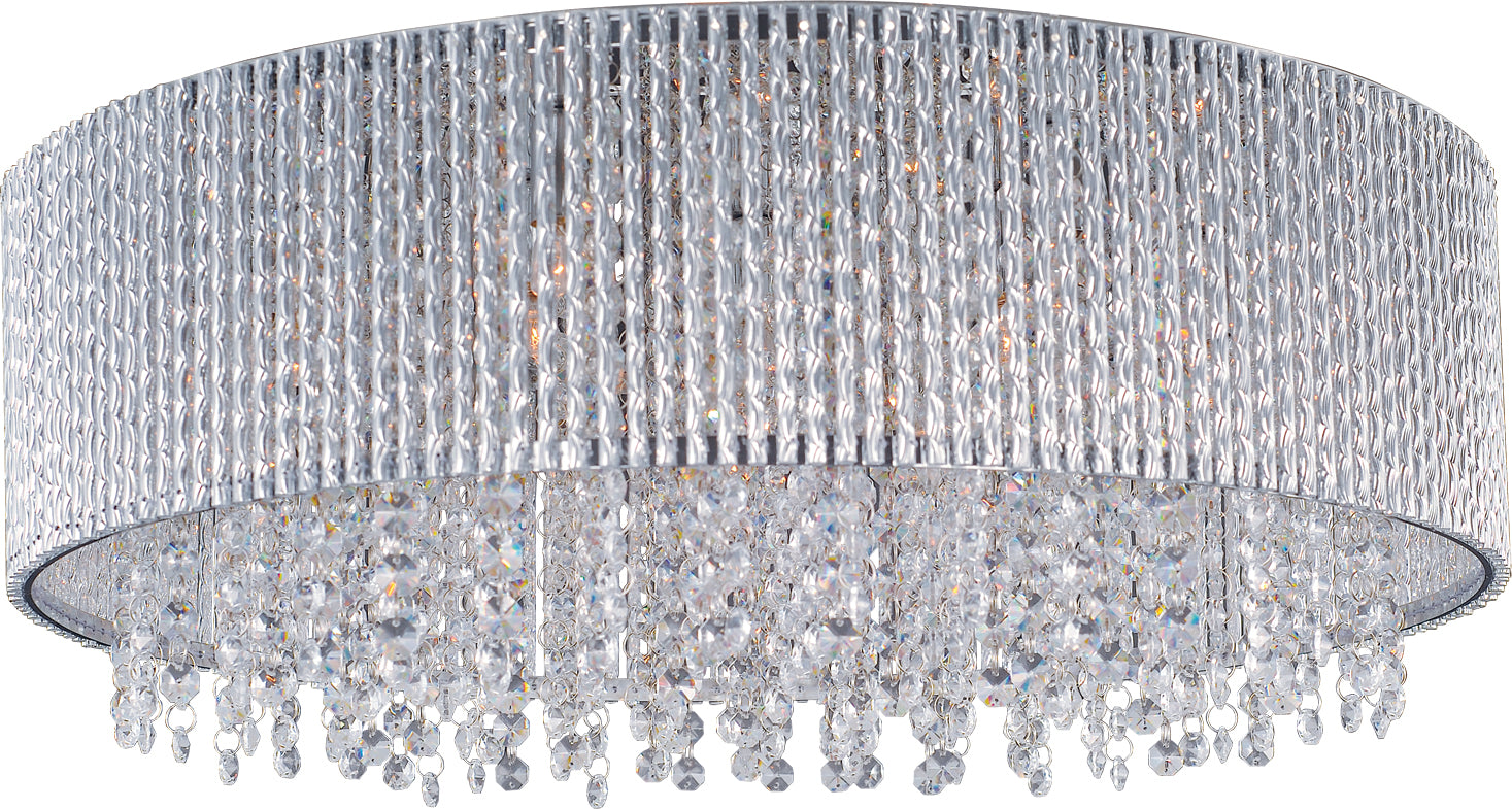 Spiral-Flush Mount Flush Mount Ceiling Light ET2 x22x9 Polished Chrome 