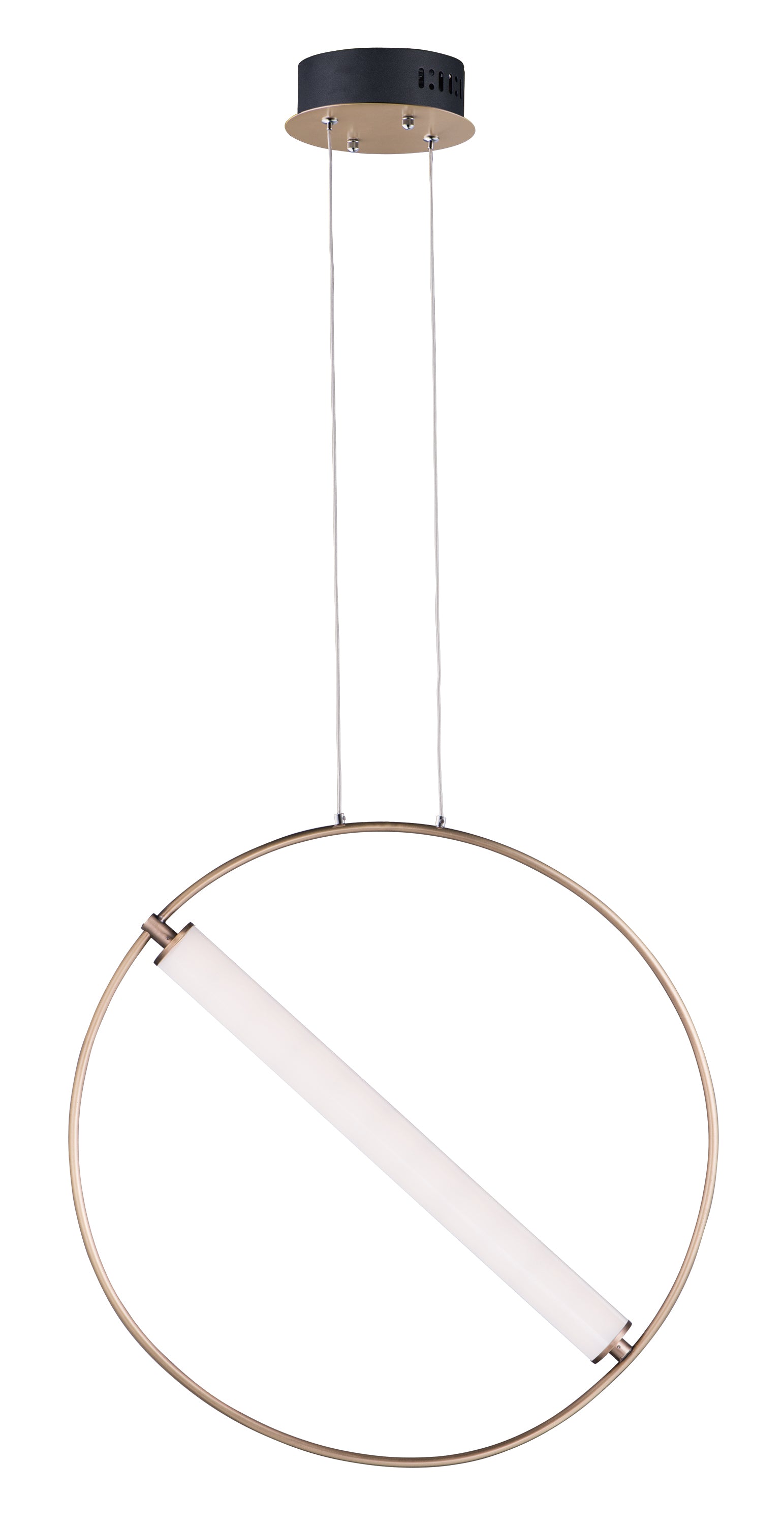 Flare-Single Pendant Pendant ET2 23.75x6.25x23.75 Black / Soft Gold 