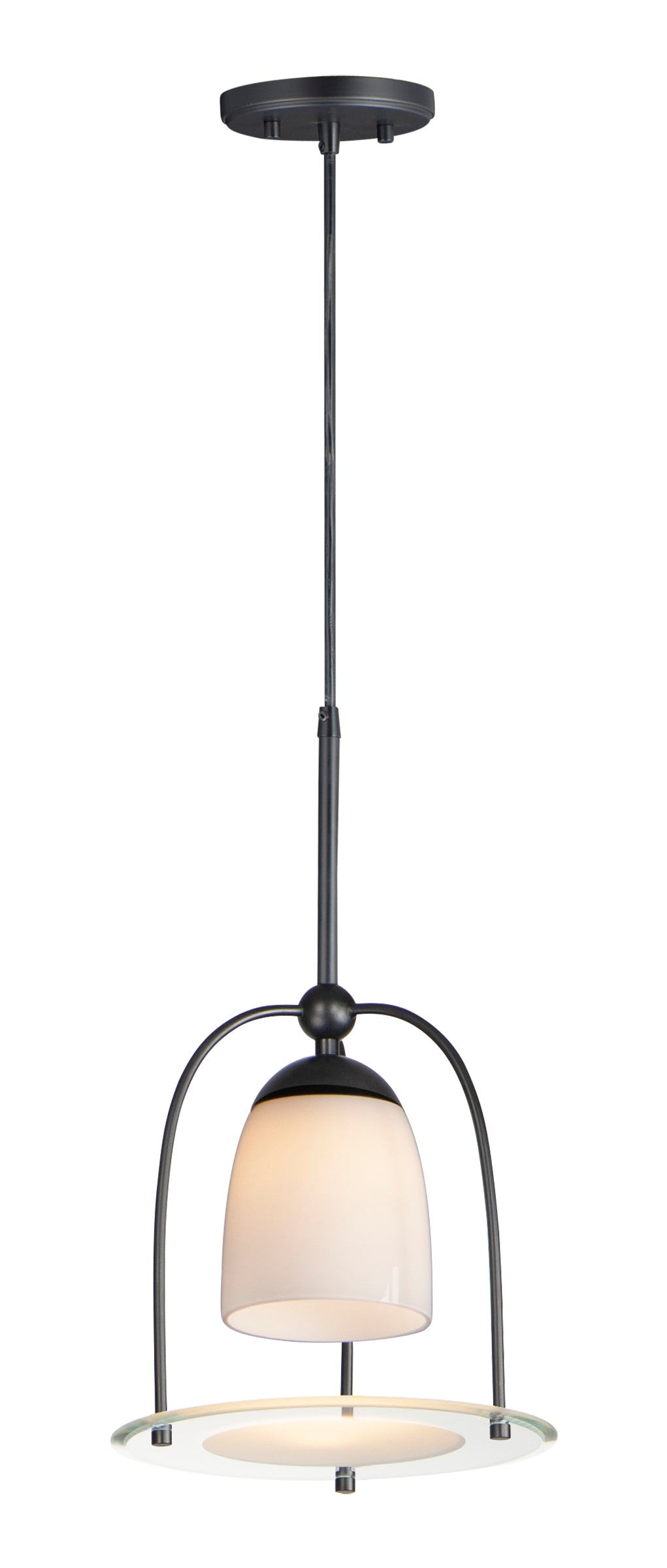 Focal Point-Single Pendant Pendant ET2 10x10x17.5 Black 