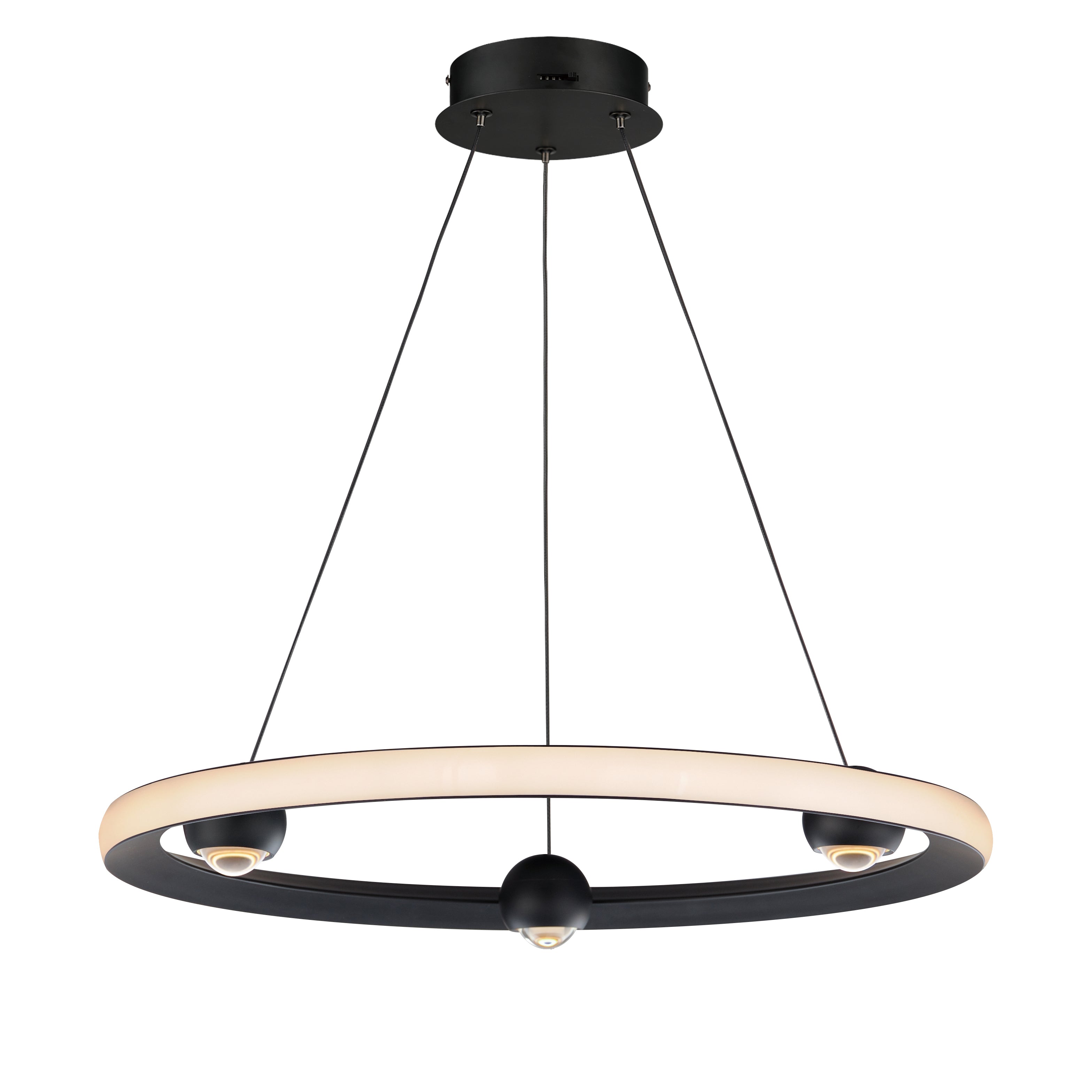 Nodes-Ring Pendant Pendant ET2 24x24x2.75 Black 