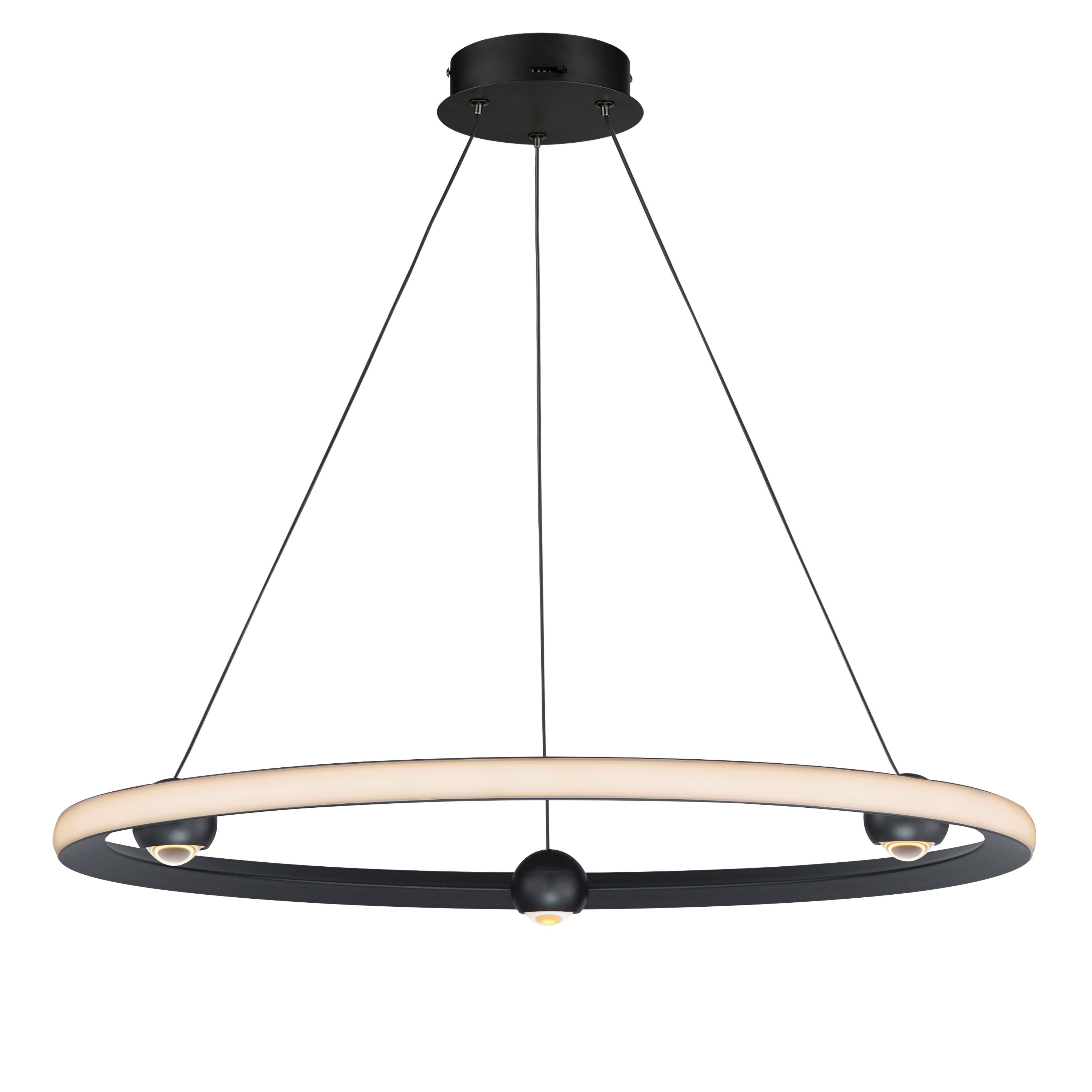 Nodes-Ring Pendant Pendant ET2 32x32x2.75 Black 