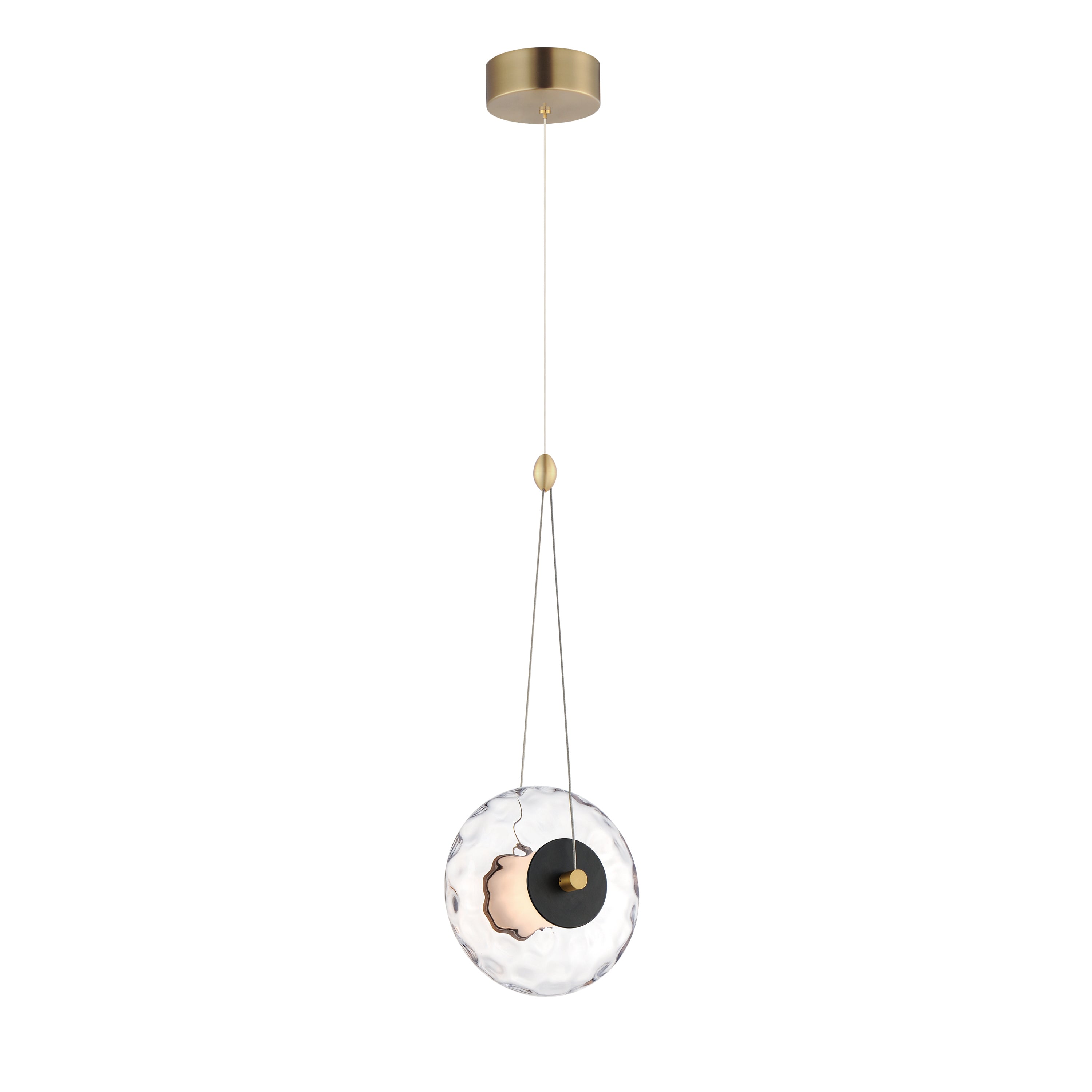 Unity-Single Pendant Pendant ET2 8x8.5x21.75 Black / Natural Aged Brass 