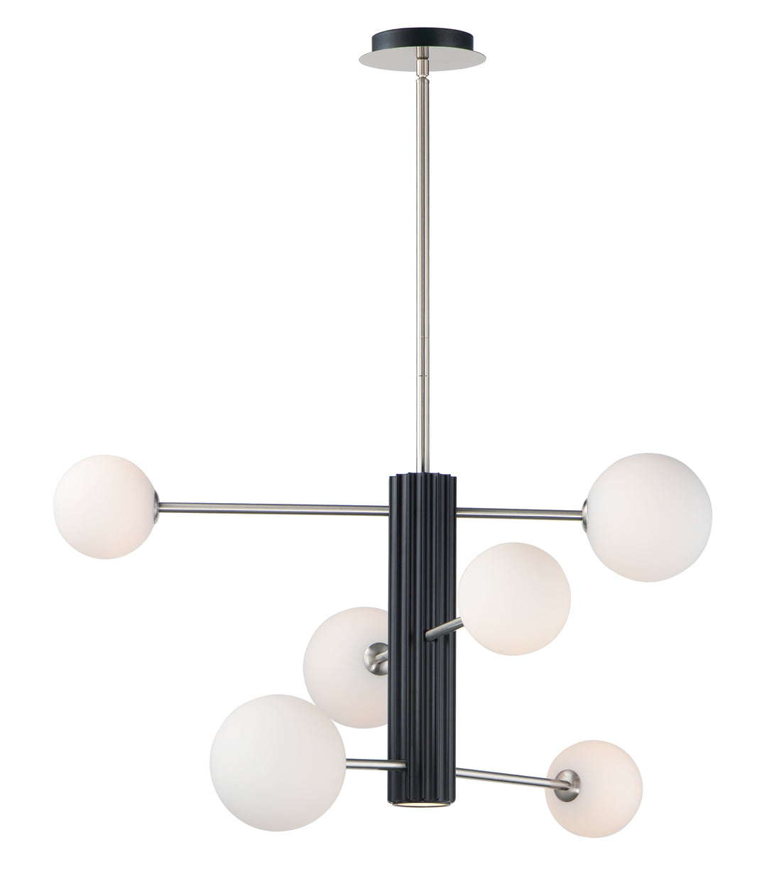 Cog-Multi-Light Pendant Pendants ET2 30x30x16 Black / Satin Nickel 