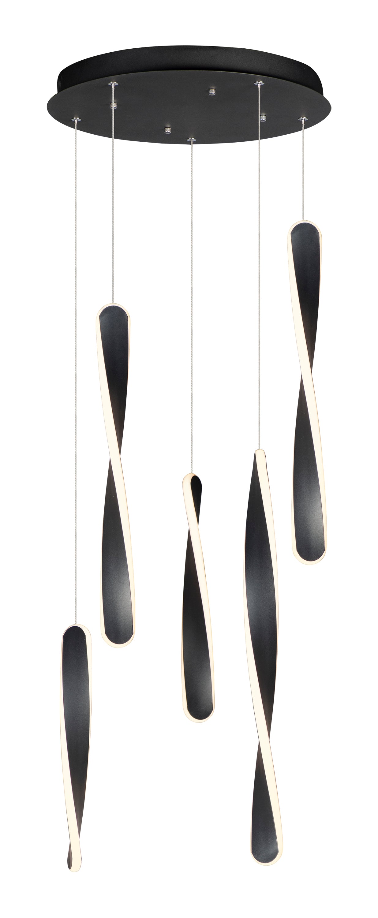 Pirouette-Multi-Light Pendant Pendant ET2 16x16x22 Black 