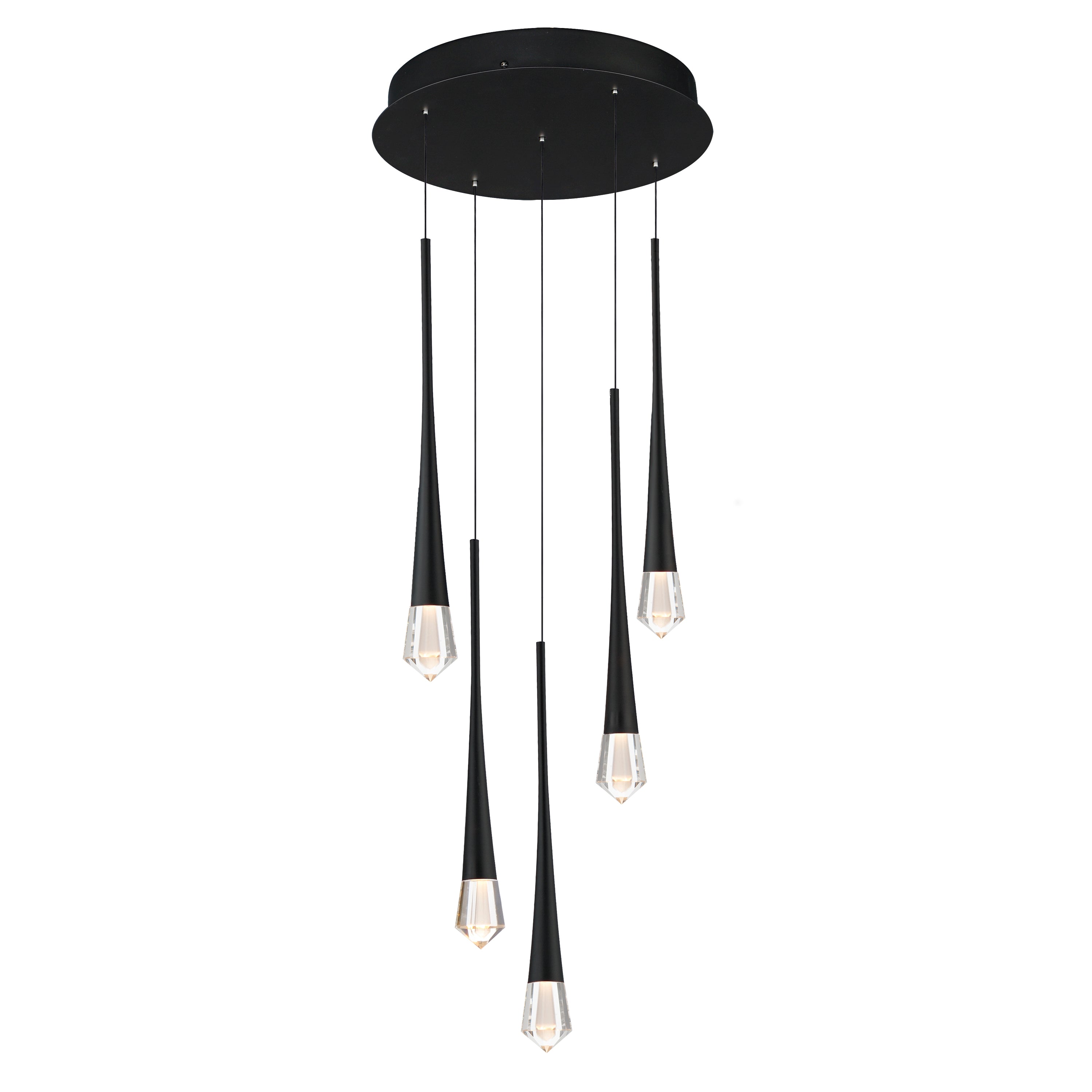 Pierce-Multi-Light Pendant Pendant ET2 13x13x19 Black 