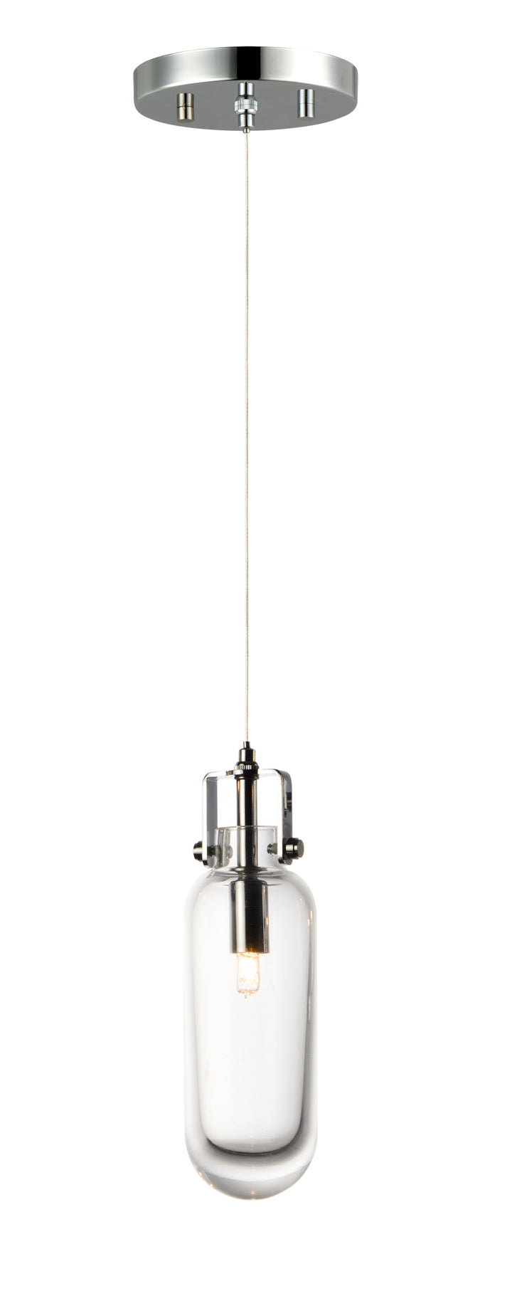 Kem-Single Pendant Pendants ET2 2.75x2.75x10.25 Polished Chrome 