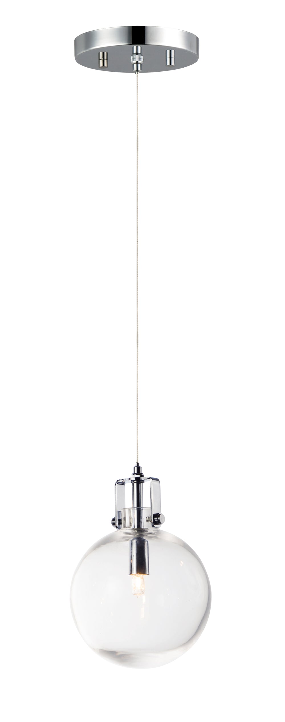 Kem-Single Pendant Pendants ET2 5.75x5.75x8.75 Polished Chrome 