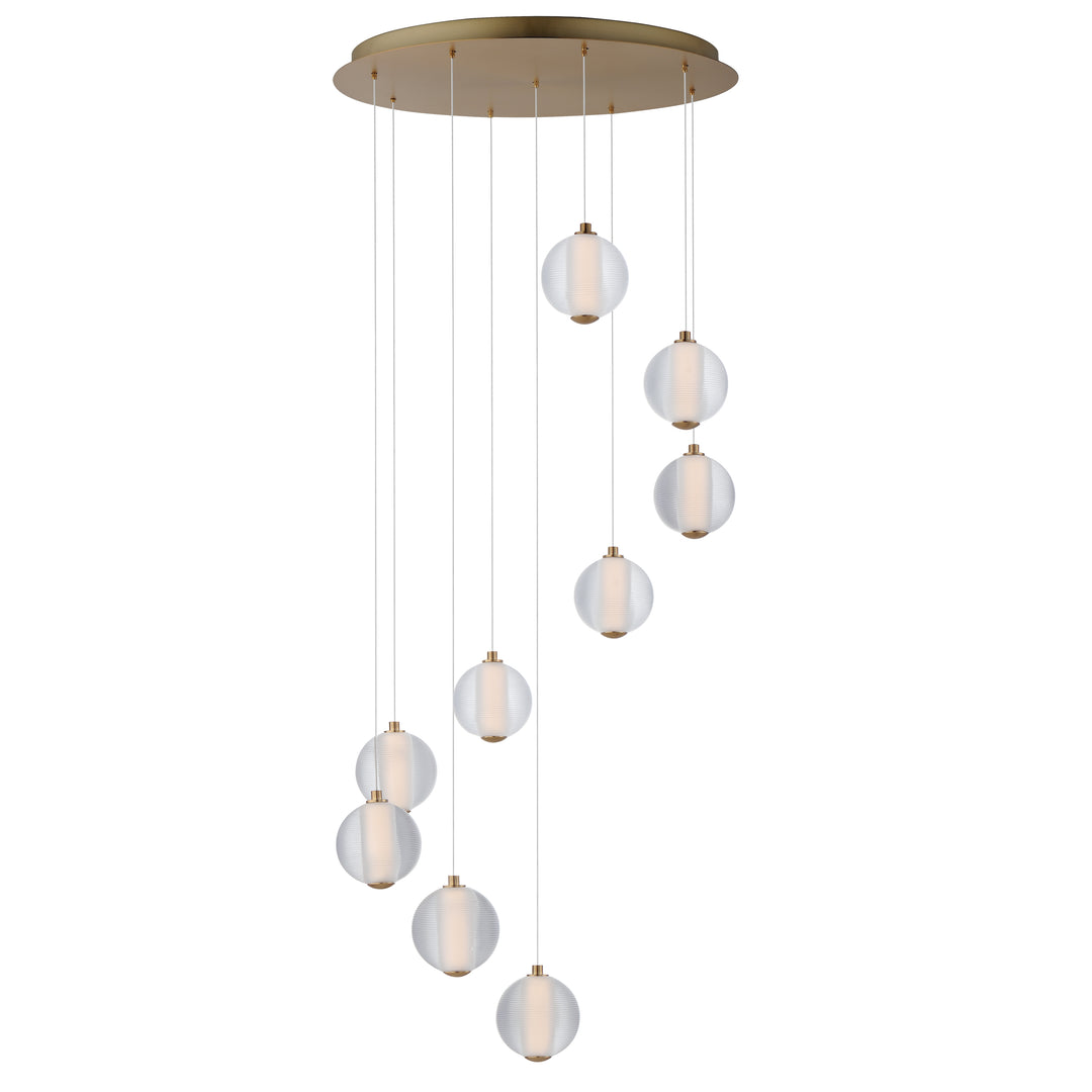 Rhythm-Multi-Light Pendant Pendants ET2 21.75x21.75x5 Gold 