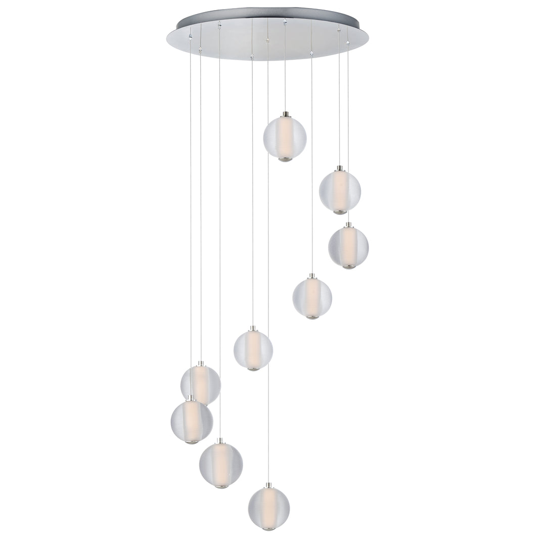 Rhythm-Multi-Light Pendant Pendants ET2 21.75x21.75x5 Polished Chrome 