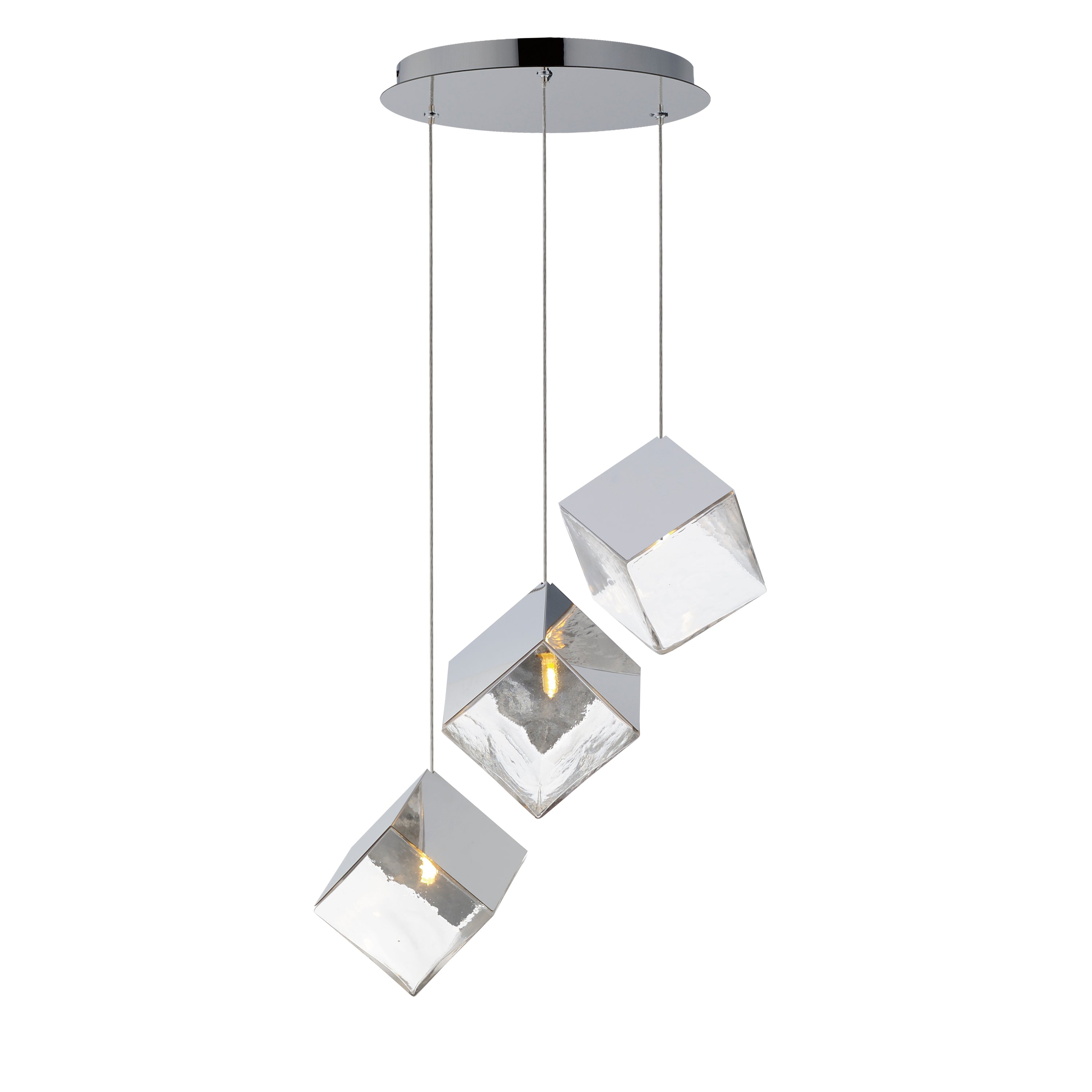 Ice Cube-Multi-Light Pendant Pendant ET2 18.5x18.5x8.75 Polished Chrome 