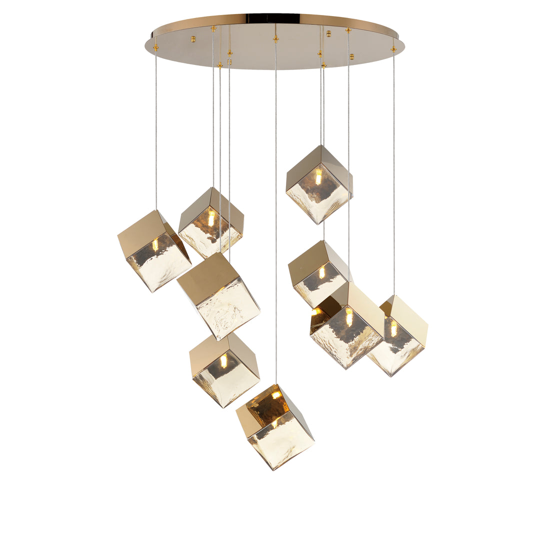 Ice Cube-Multi-Light Pendant Pendants ET2 33.5x33.5x8.75 French Gold 