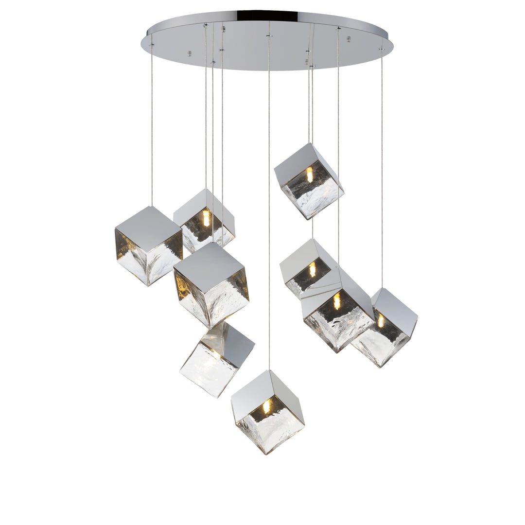 Ice Cube-Multi-Light Pendant Pendants ET2 33.5x33.5x8.75 Polished Chrome 