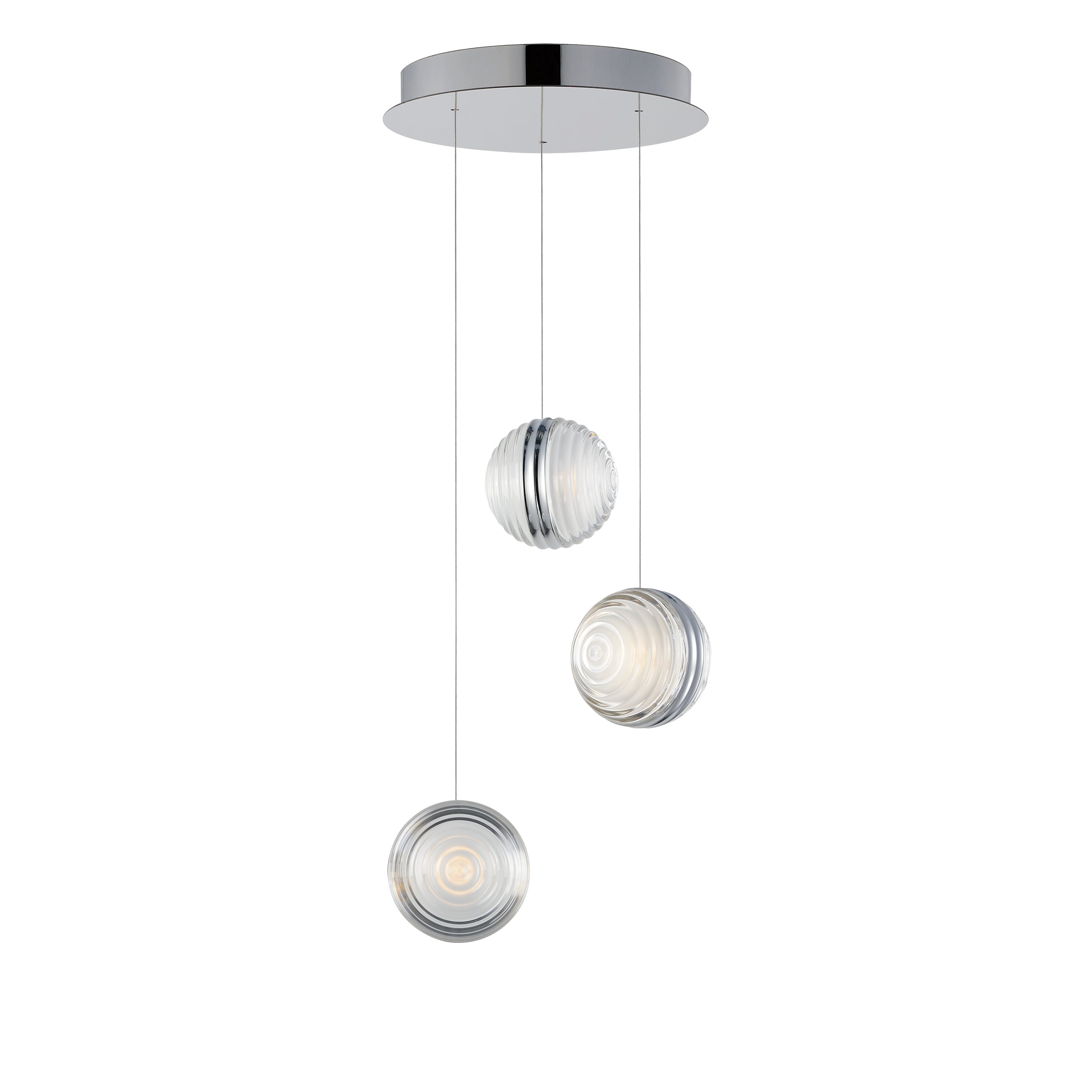 Pulse-Multi-Light Pendant Pendant ET2 11.75x11.75x4.75 Polished Chrome 