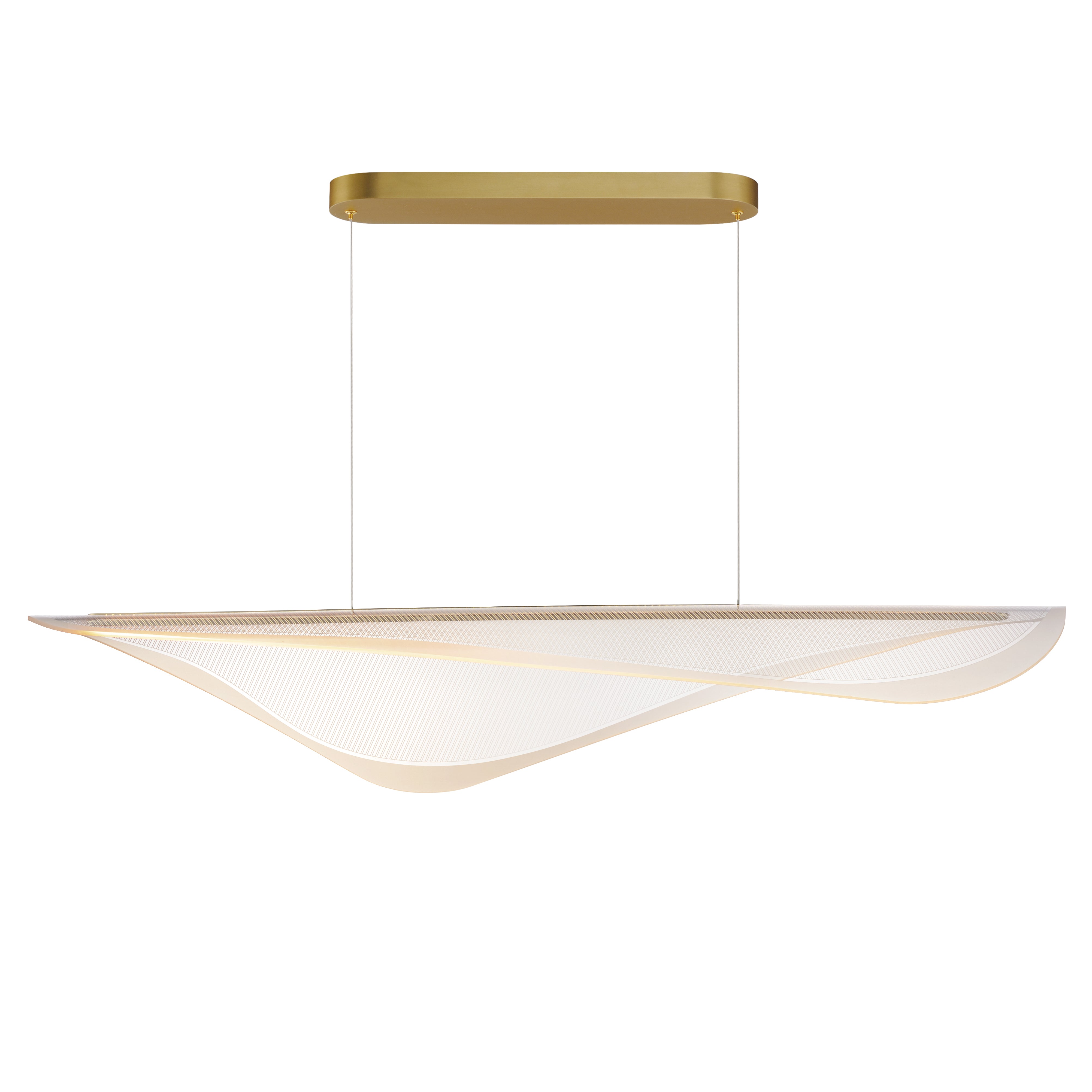 Manta-Linear Pendant Pendant ET2 47x9.75x8.5 Gold 