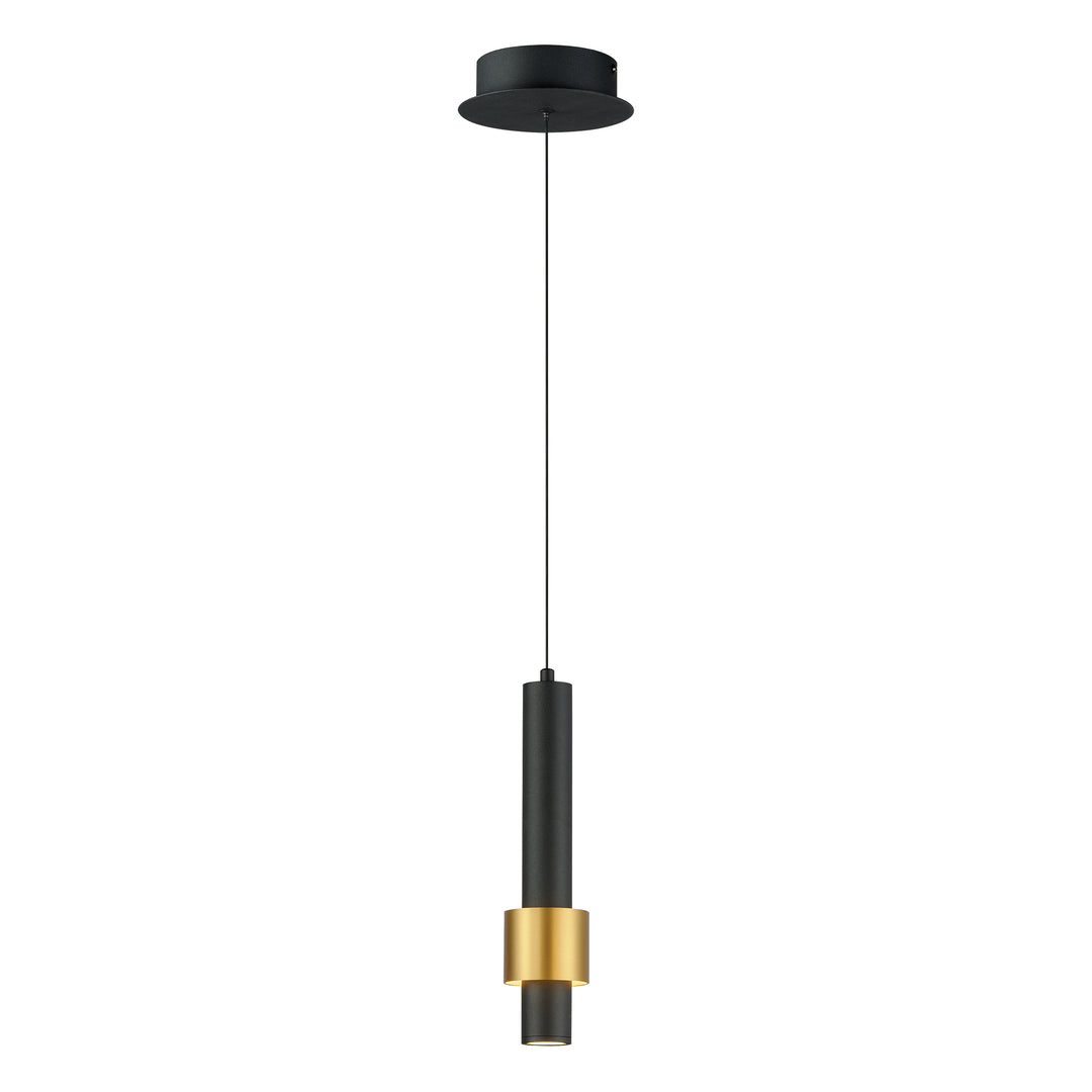 Reveal-Single Pendant Pendants ET2 2.75x2.75x12.25 Black / Gold 