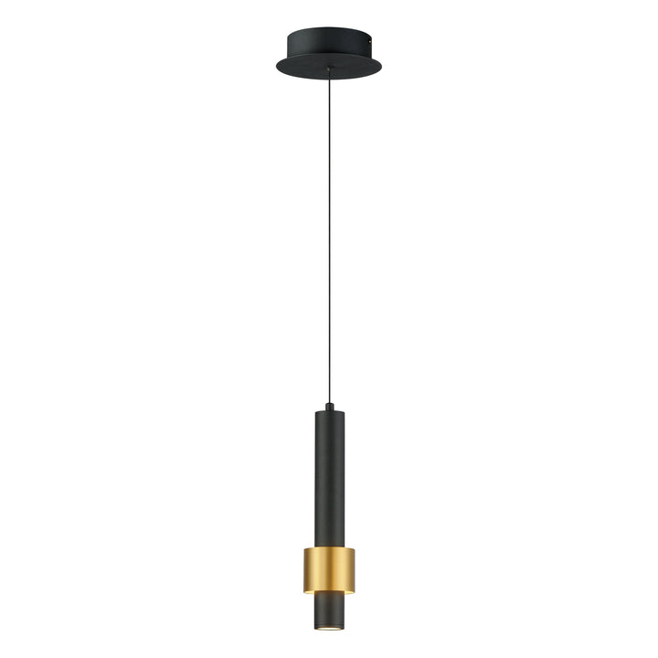 Reveal-Single Pendant Pendants ET2 2.75x2.75x12.25 Black / Gold 