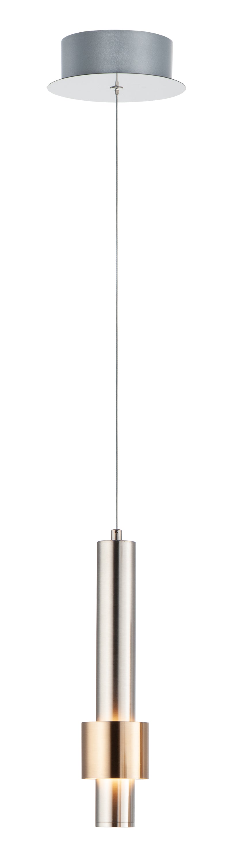 Reveal-Single Pendant Pendants ET2 2.75x2.75x12.25 Satin Nickel / Satin Brass 