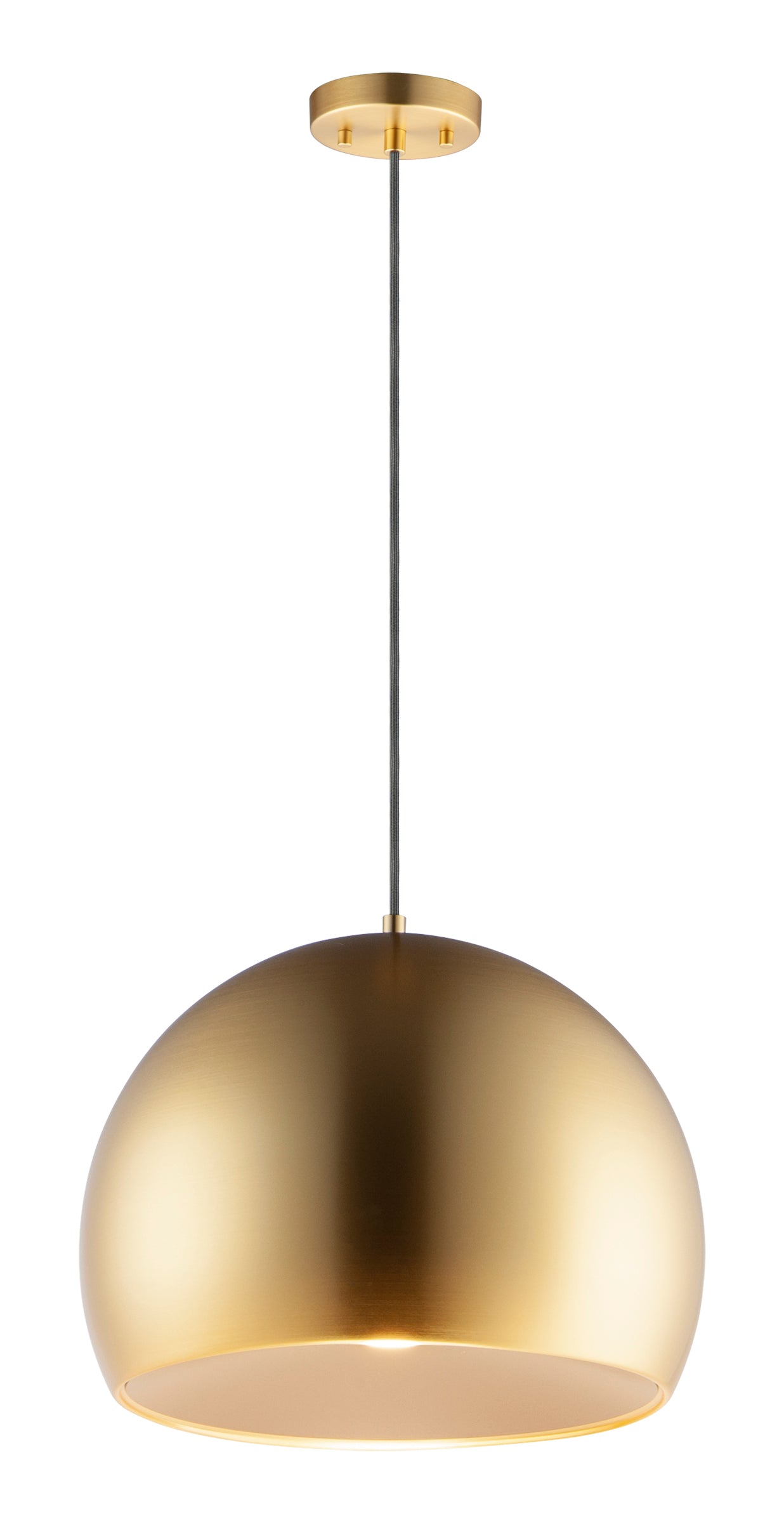 Palla-Single Pendant Pendant ET2 15.75x15.75x11.75 Satin Brass / Coffee 