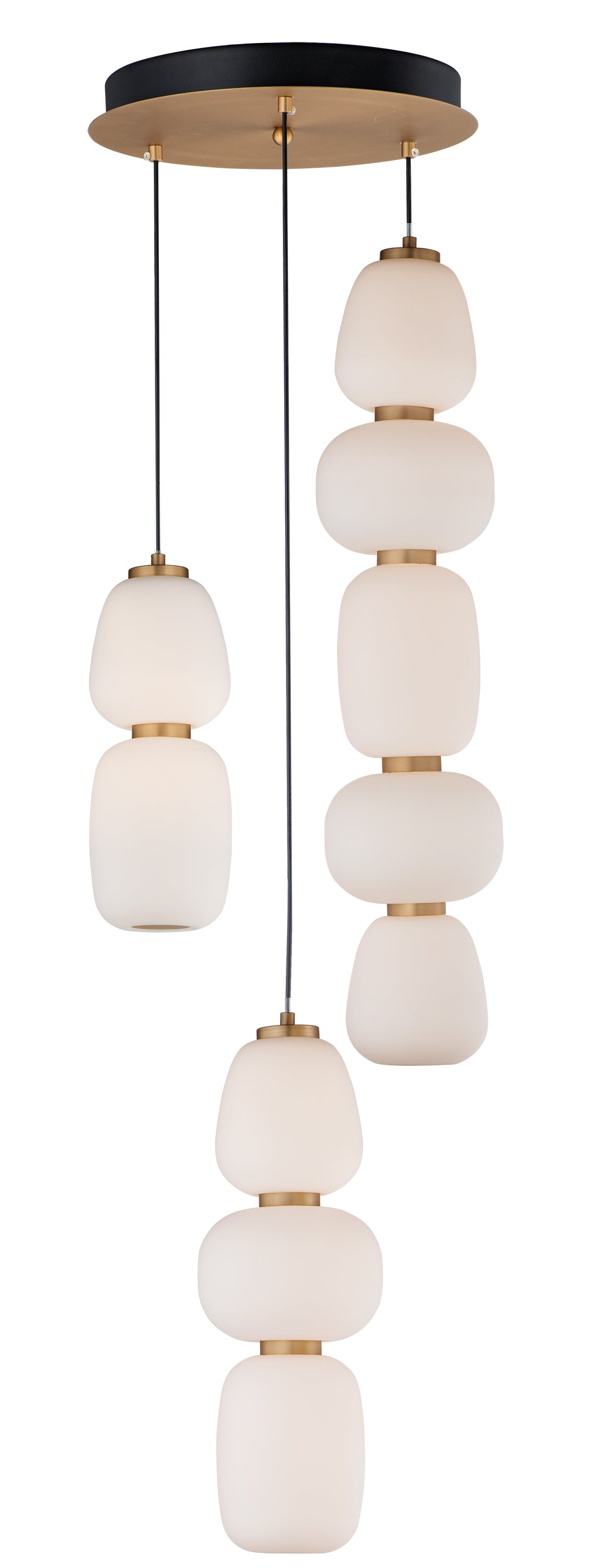 Soji-Multi-Light Pendant Pendant ET2 15.75x15.75x27.5 Black / Gold 