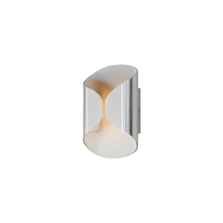 Folio-Outdoor Wall Mount Outdoor Wall Lights ET2 x6.25x9.75 Satin Aluminum / White 