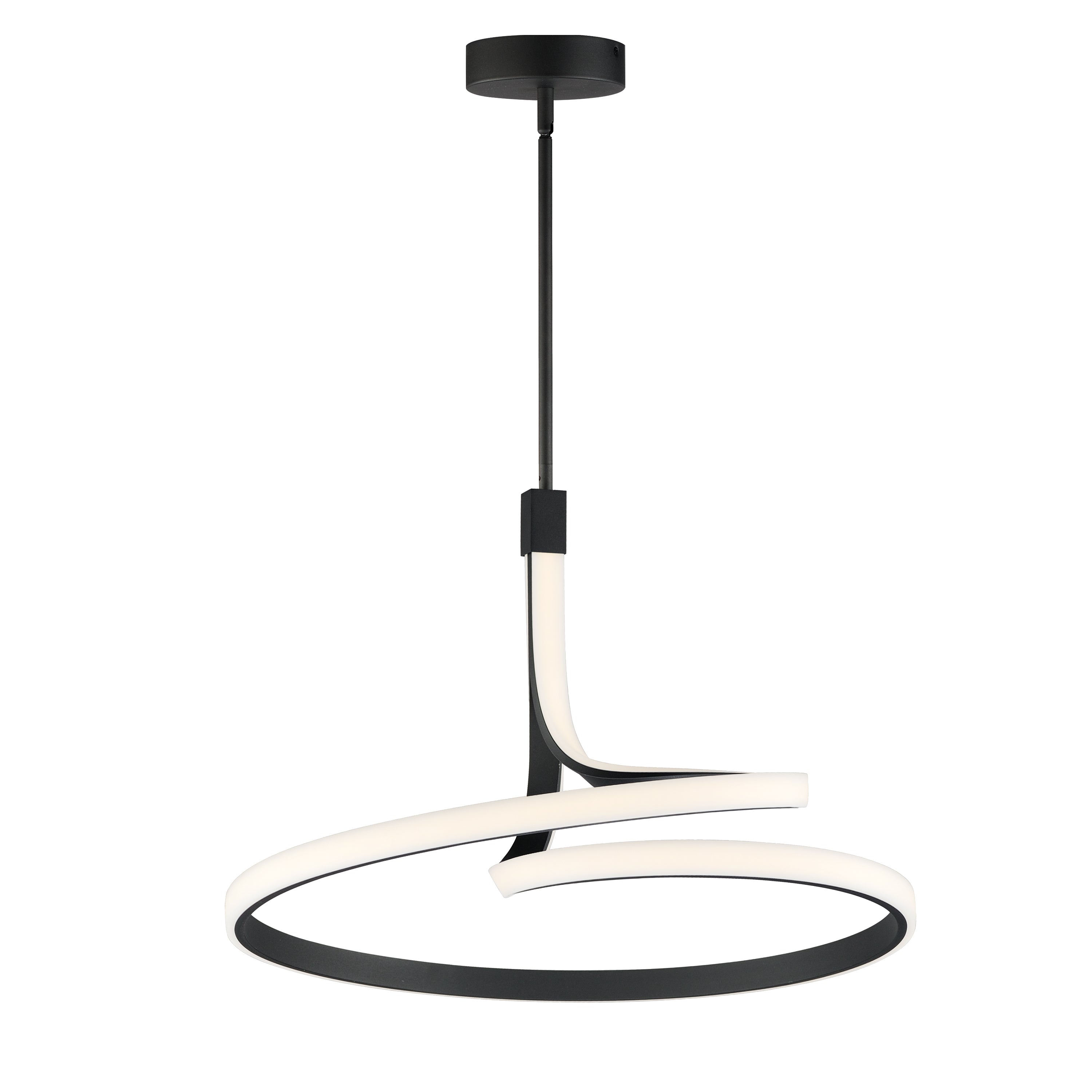 Serpentine-Single Pendant Pendant ET2 25x24.75x15.5 Black 