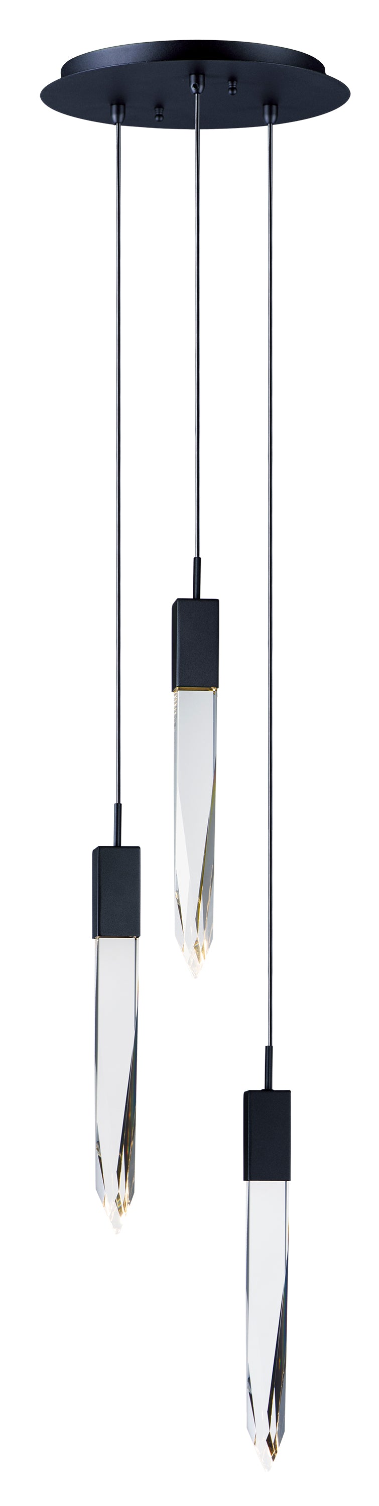 Quartz-Multi-Light Pendant Pendants ET2 13x13x21 Black 