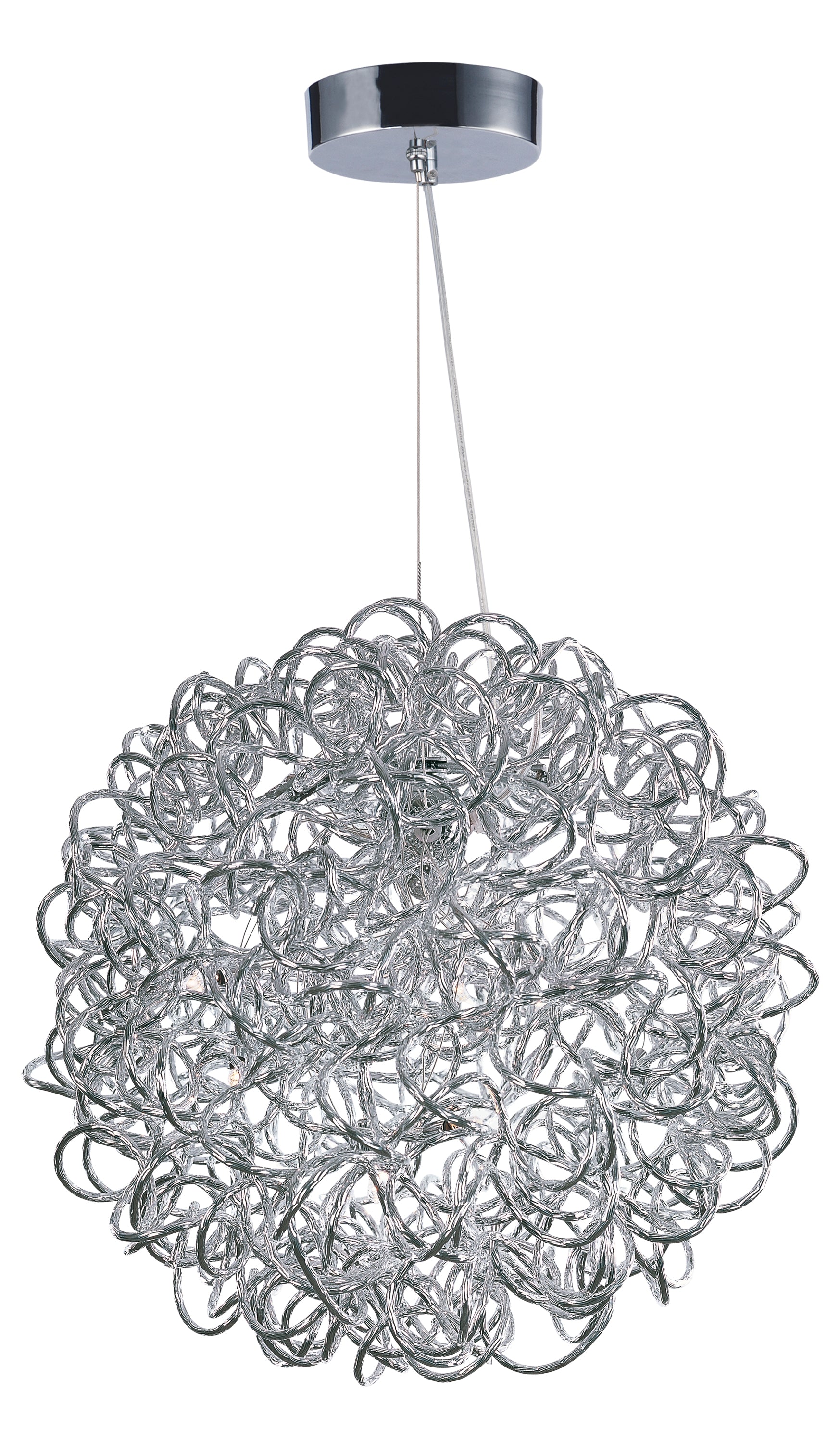 Dazed-Single Pendant Pendant ET2 15.75x15.75x15.75 Polished Chrome 