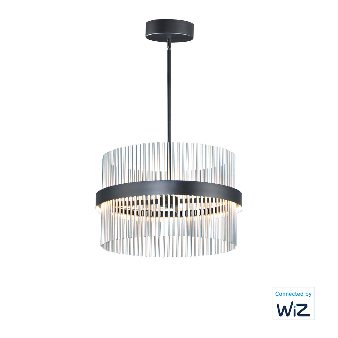 Chimes WiZ-Single Pendant Pendants ET2 23.75x23.75x15 Black / Satin Nickel 