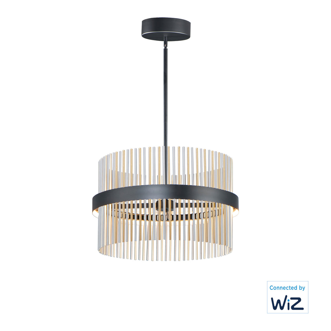 Chimes WiZ-Single Pendant Pendants ET2 23.75x23.75x15 Black / Satin Nickel / Satin Brass 