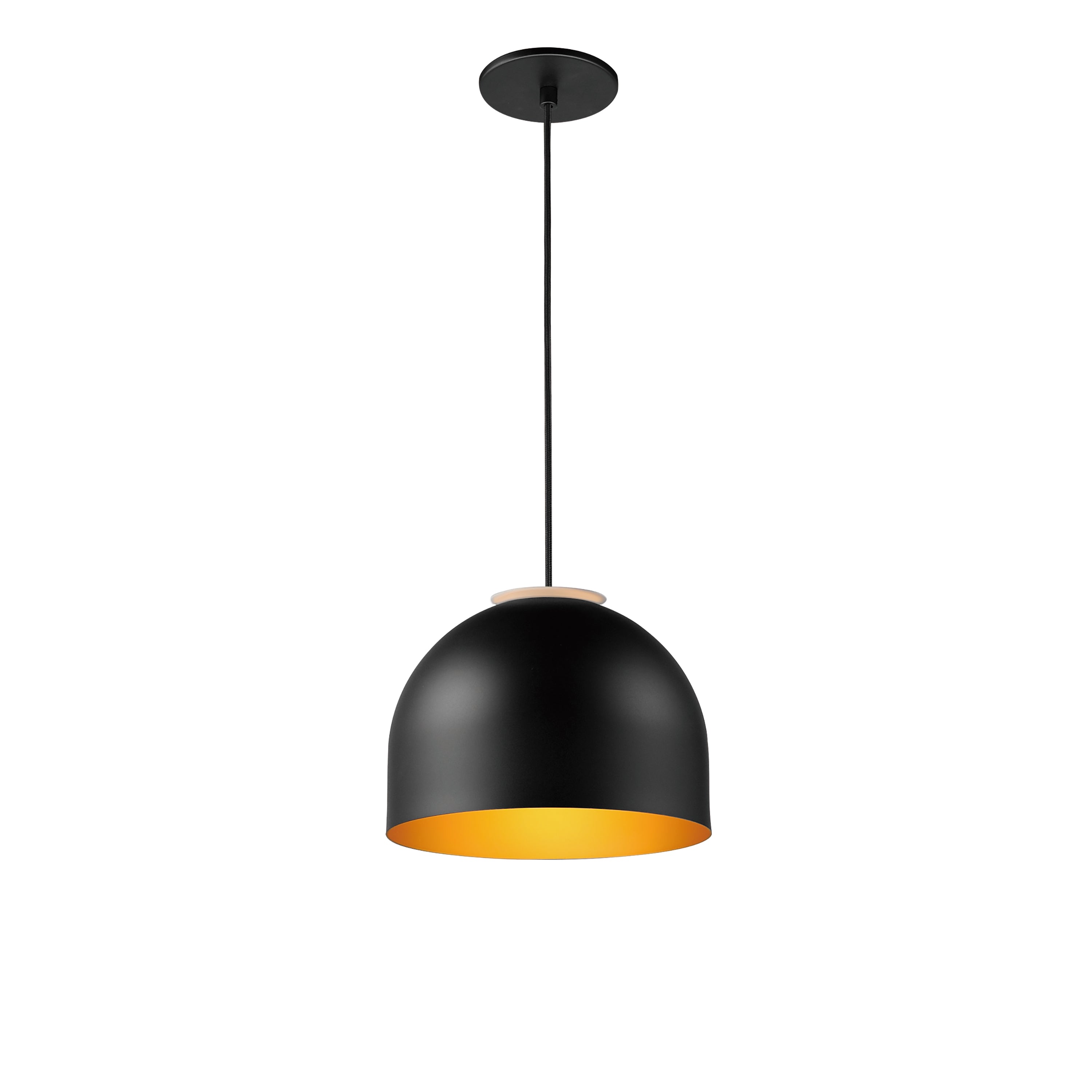 Foster-Mini Pendant Mini Pendant ET2 9.75x9.75x7.25 Black / Gold 