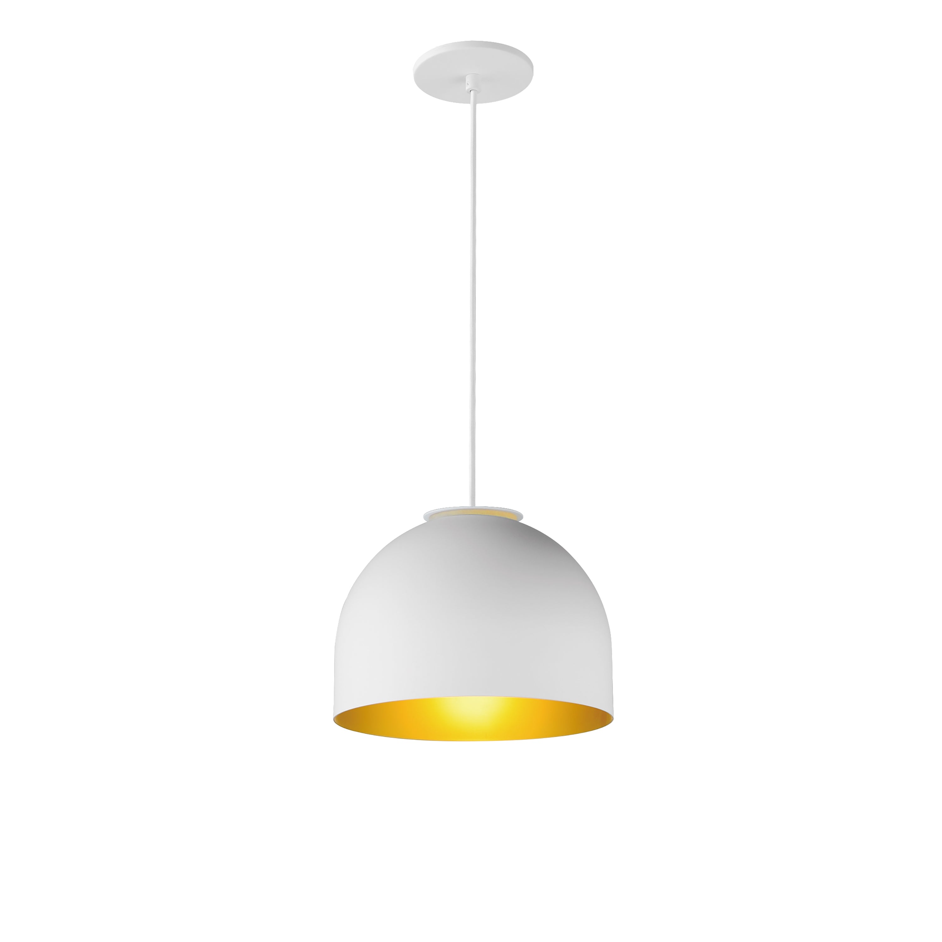 Foster-Mini Pendant Mini Pendant ET2 9.75x9.75x7.25 White/Gold 