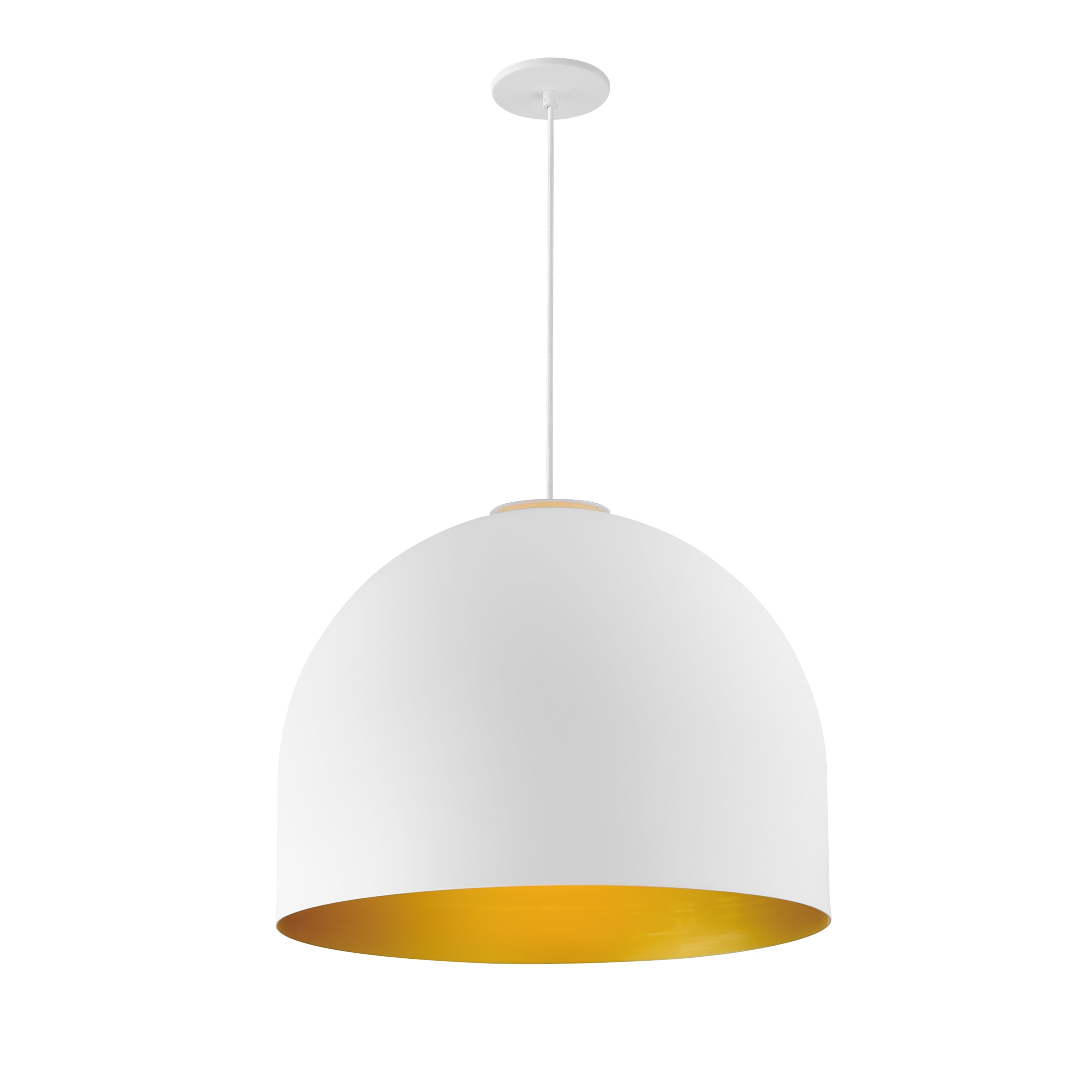 Foster-Single Pendant Pendant ET2 19.75x19.75x14.75 White/Gold 