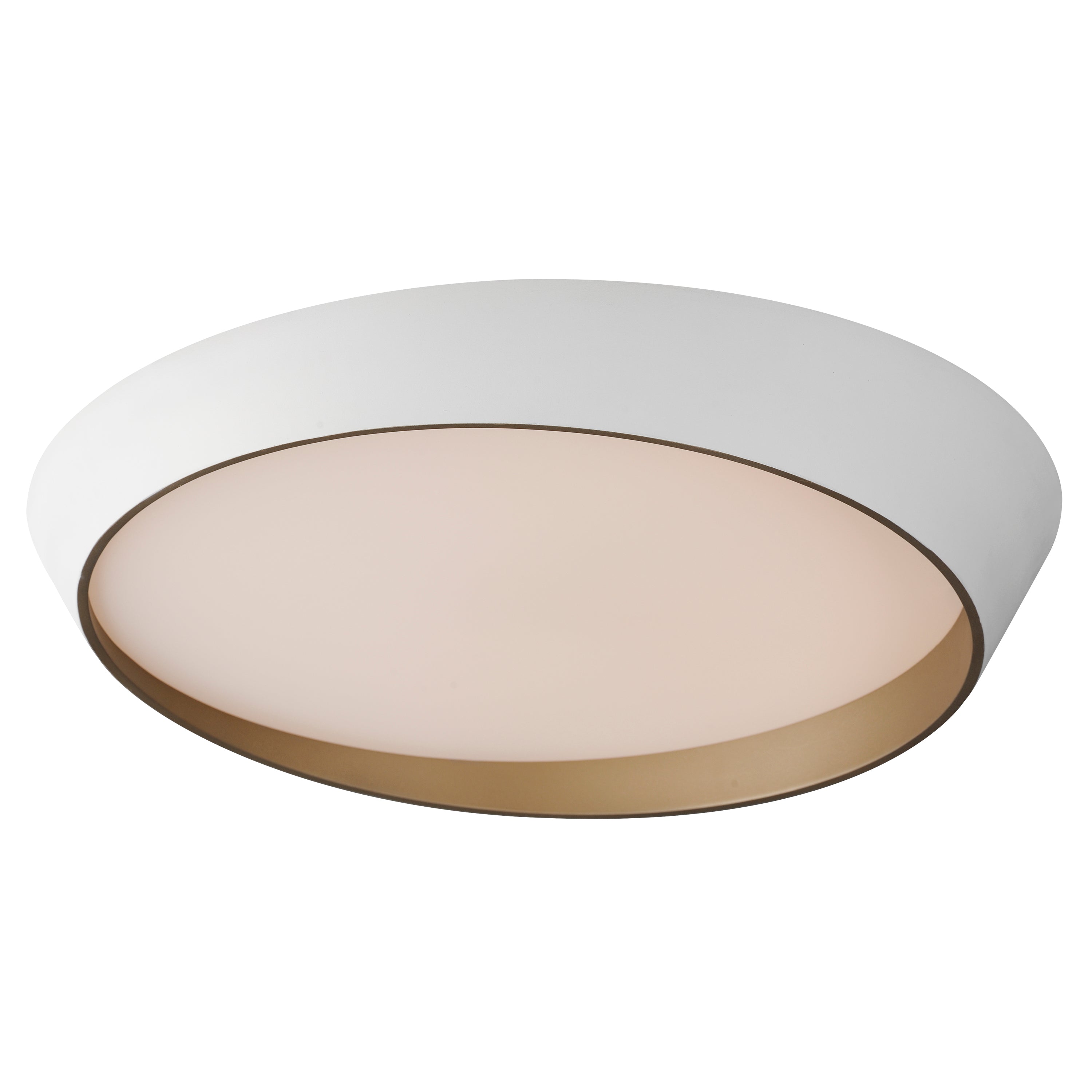 Slant-Flush Mount Flush Mount Ceiling Light ET2 31.5x31.5x4.75 White/Gold 