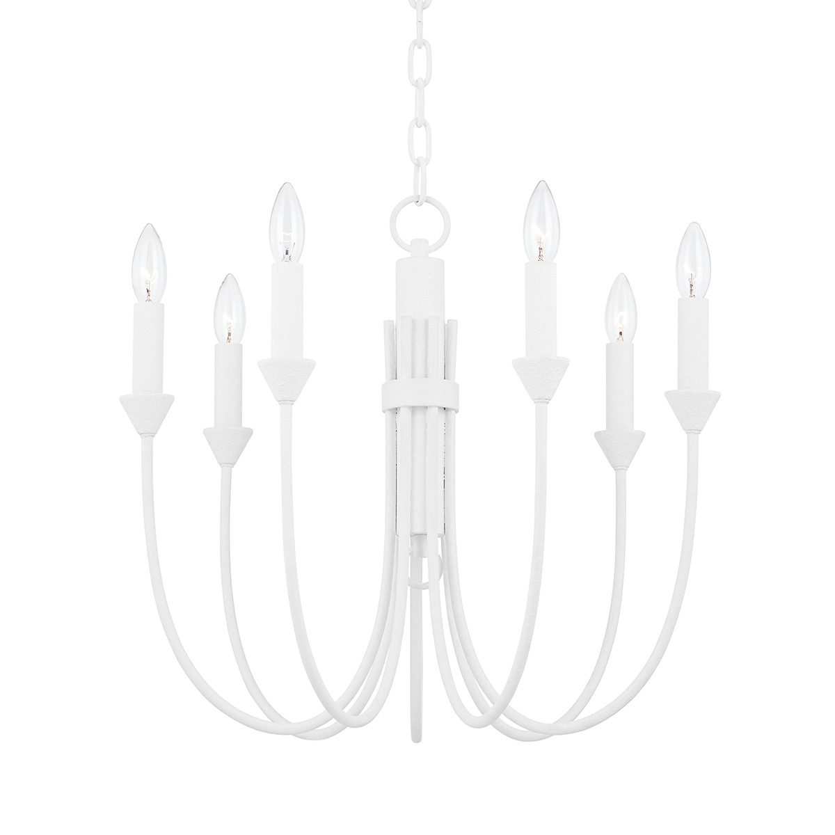 Troy Lighting Cate Chandelier Chandelier Troy Lighting GESSO WHITE 21.5x21.5x19.25 