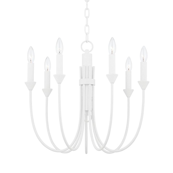 Troy Lighting Cate Chandelier Chandeliers Troy Lighting GESSO WHITE 21.5x21.5x19.25 