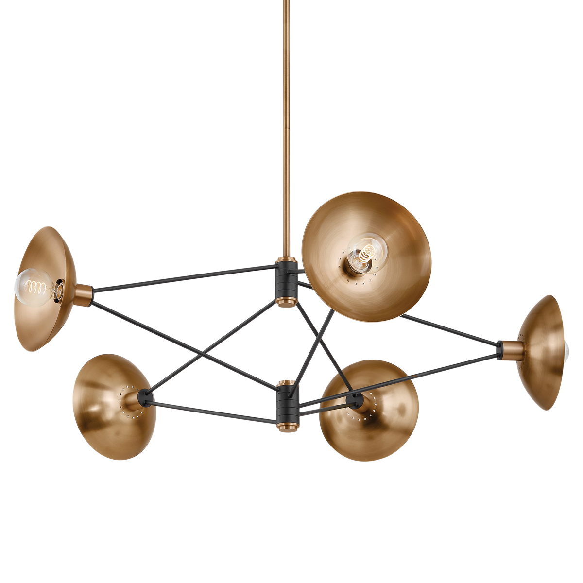 Troy Lighting Axel Chandelier Chandelier Troy Lighting PATINA BRASS/SOFT BLACK 50x50x14.5 