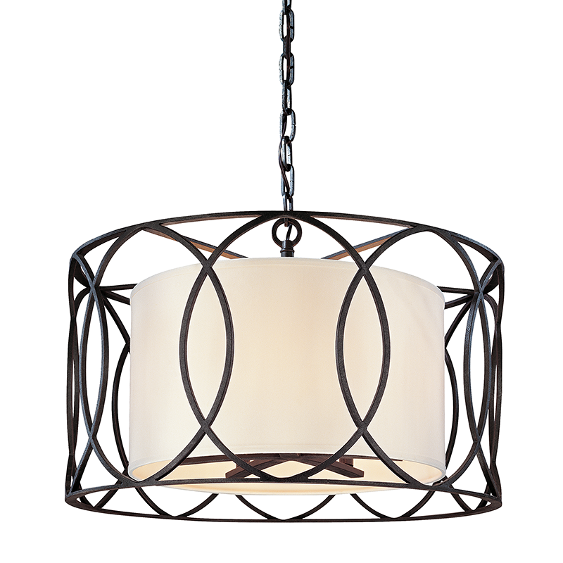 Troy Lighting Sausalito Chandelier Chandelier Troy Lighting TEXTURED IRON 25x25x16.5 