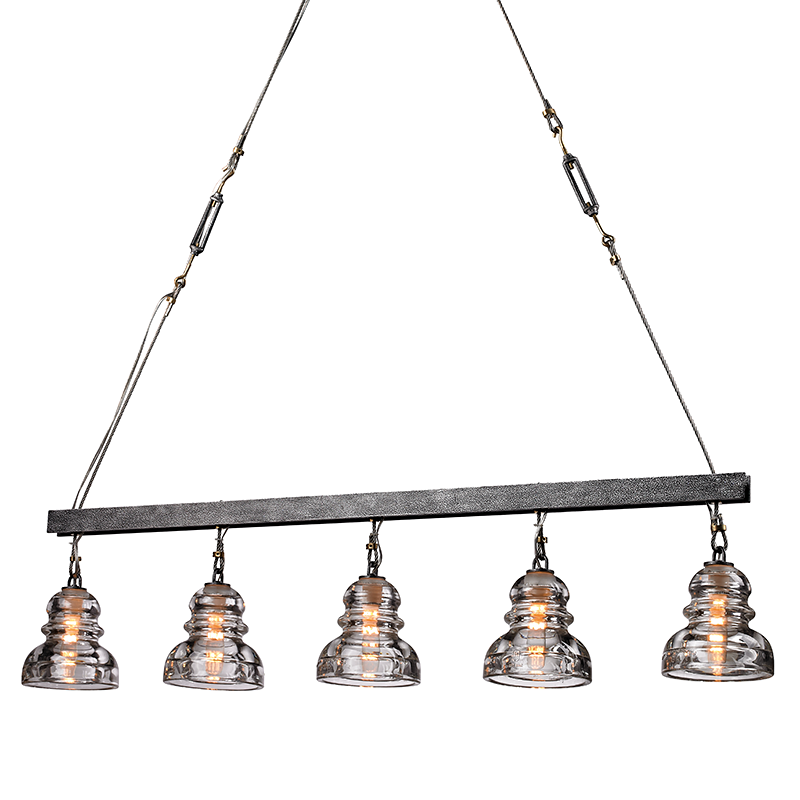 Troy Lighting Menlo Park Linear Linear Troy Lighting OLD SILVER 44.5x5.75x42 