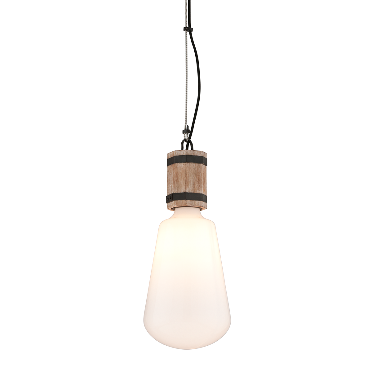 Troy Lighting Fulton Pendant Pendant Troy Lighting RUSTY IRON W SALVAGED WOOD 9.5x9.5x20.75 