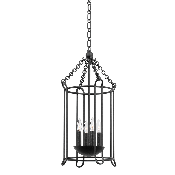 Troy Lighting LASSEN Lantern Pendants Troy Lighting BLACK IRON 13.5x13.5x28.25 