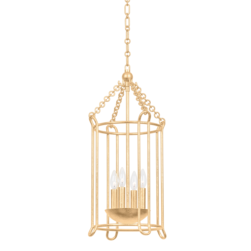 Troy Lighting LASSEN Lantern Pendants Troy Lighting VINTAGE GOLD LEAF 13.5x13.5x28.25 