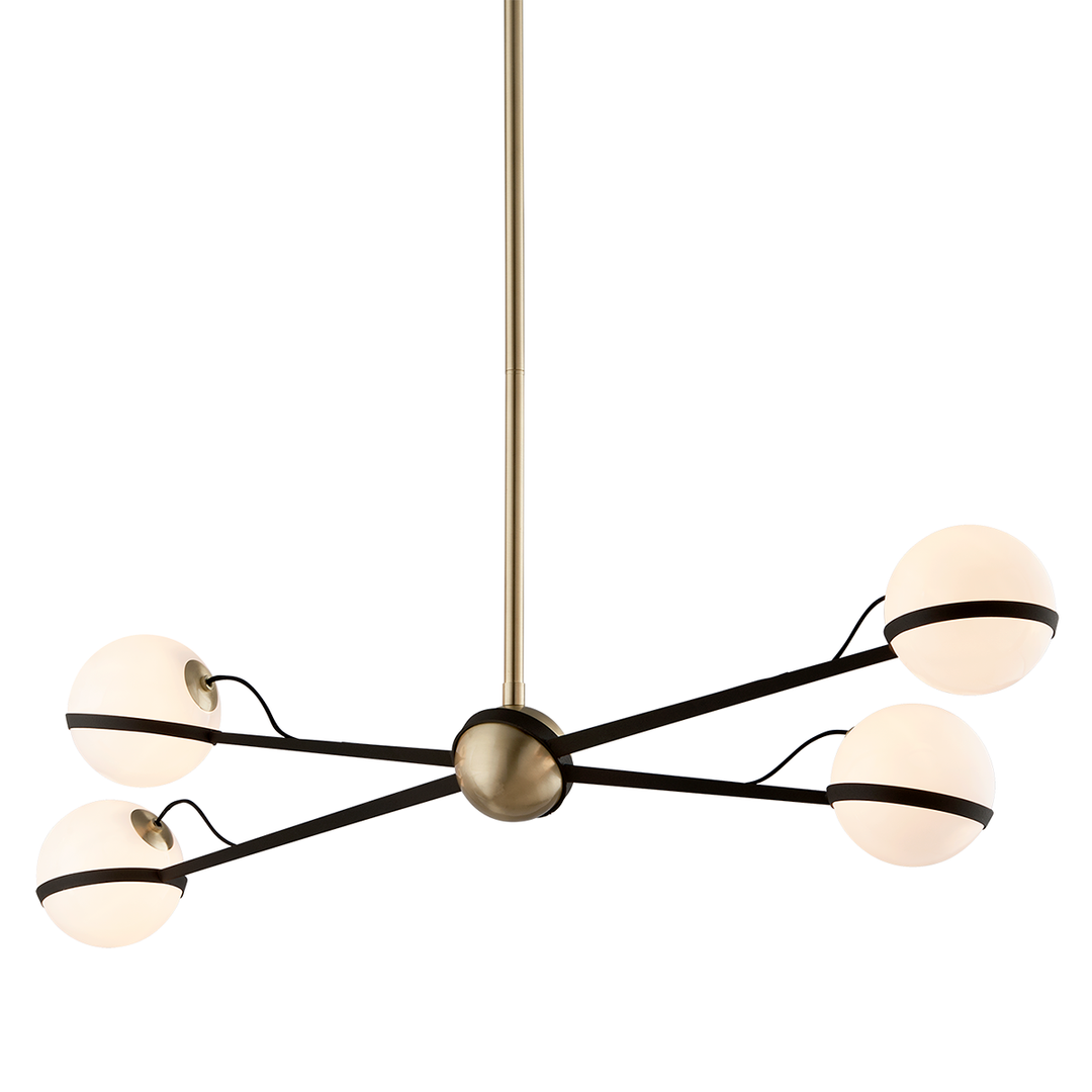 Troy Lighting Ace Linear Linear Chandeliers Troy Lighting TEXTURED BRONZE BRUSHED BRASS 49.5x17x14.25 