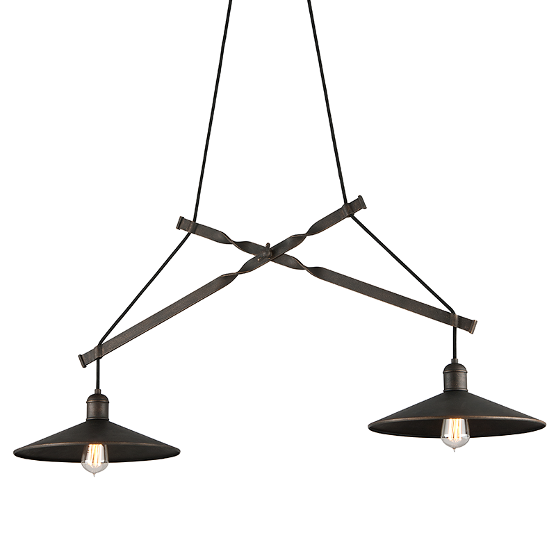 Troy Lighting Mccoy Linear Linear Chandeliers Troy Lighting VINTAGE BRONZE 46x14x20 