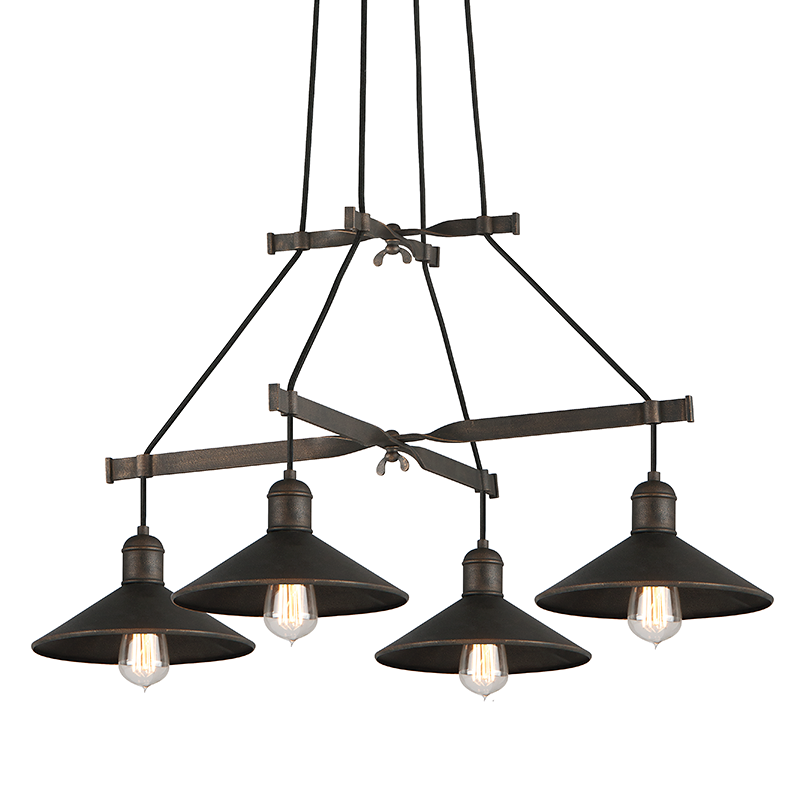 Troy Lighting Mccoy Chandelier Chandelier Troy Lighting VINTAGE BRONZE 34x34x18.25 