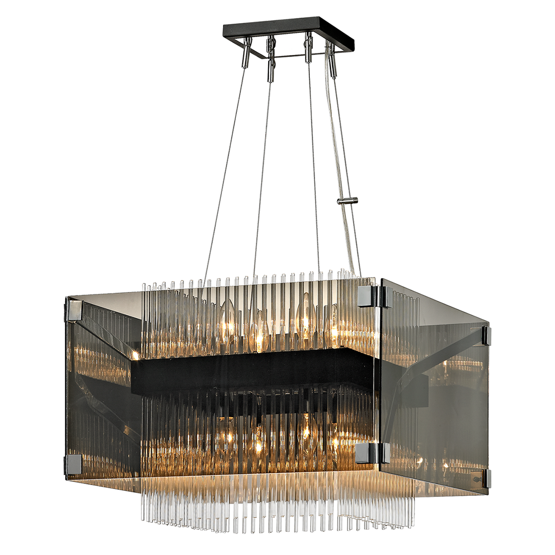 Troy Lighting Apollo Chandelier Chandeliers Troy Lighting BRONZE/POLISHED CHROME 20.5x20.5x14.5 